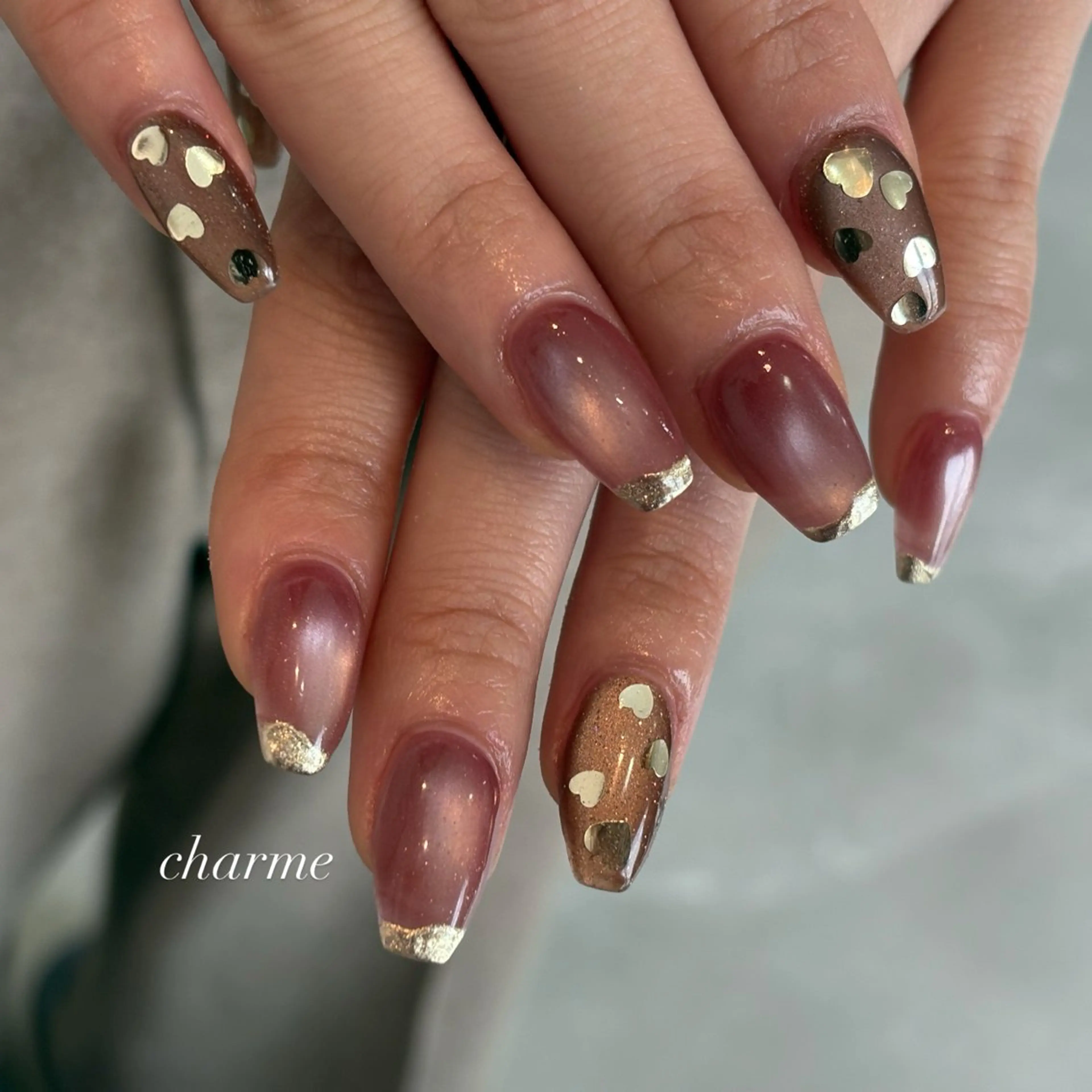 ネイル マグネットネイル 持ち込み charme yuiのネイルデザイン