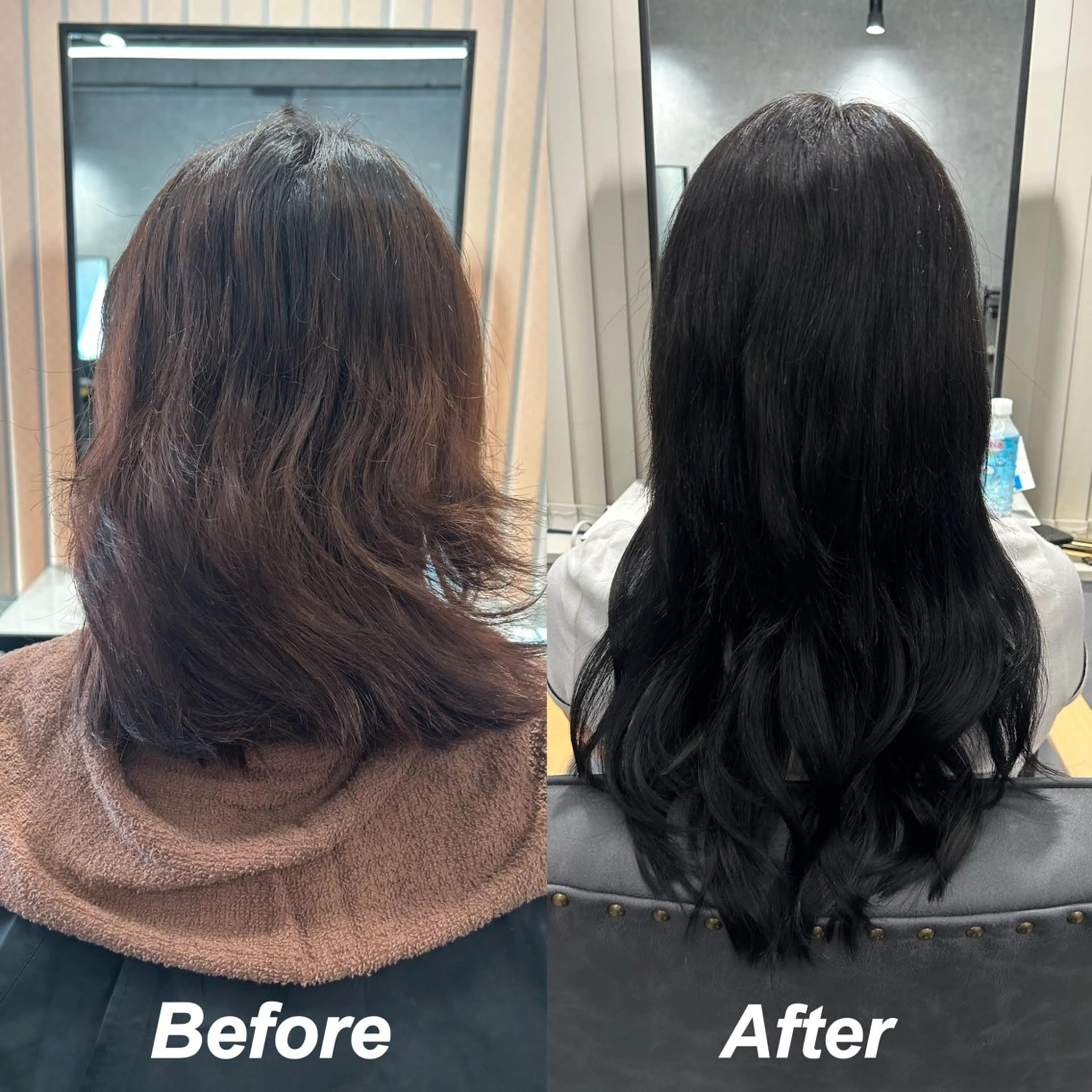 ロング カラー プルエクステ 黒髪 エクステ ロング ヘアカラー エクステ プルエクステ/インナ ーカラー🦊はるなのヘアスタイル