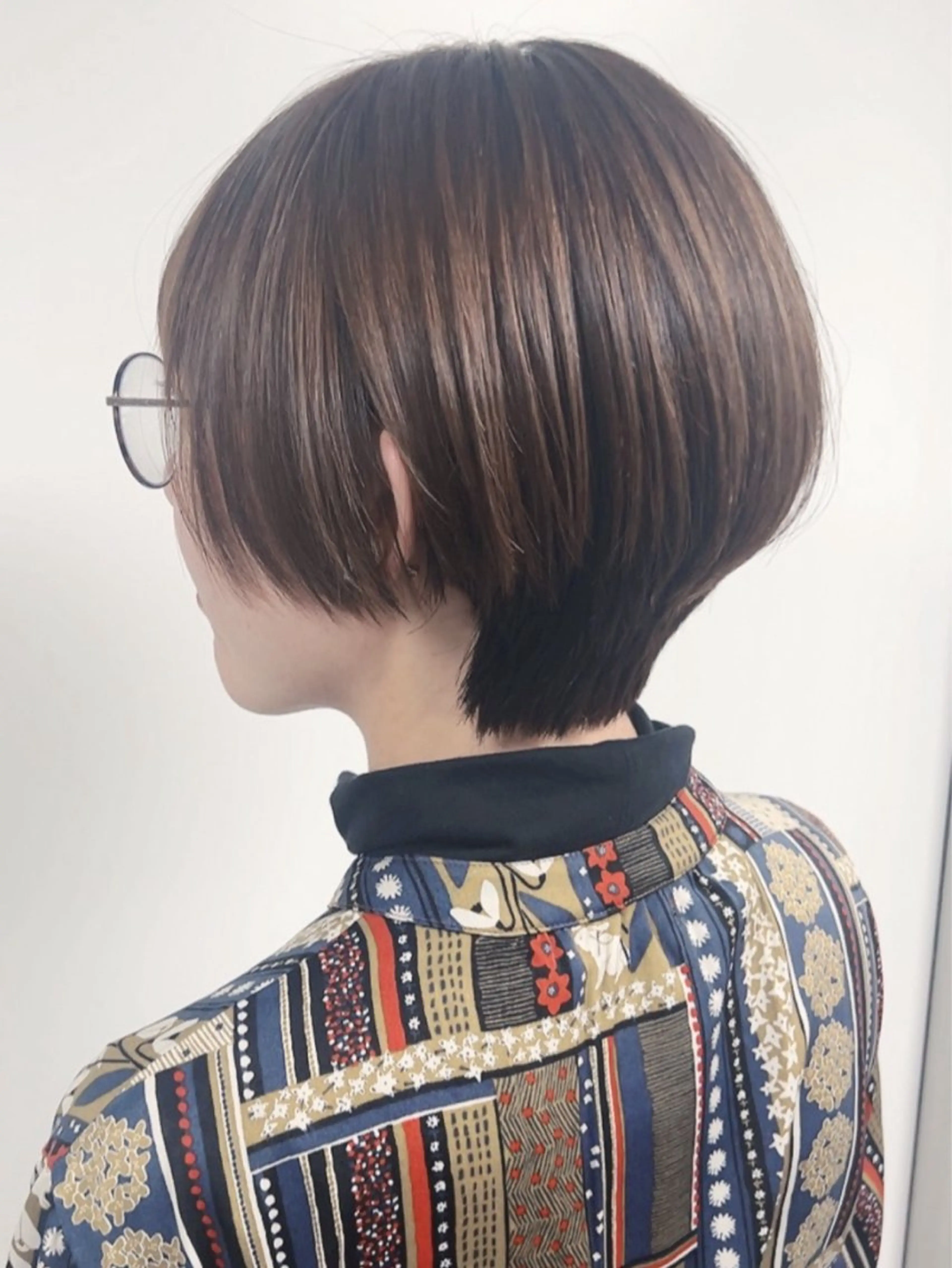 ショート 似合わせカット morio from london所属・松岡彩華 ボブ /グレージュのヘアスタイル