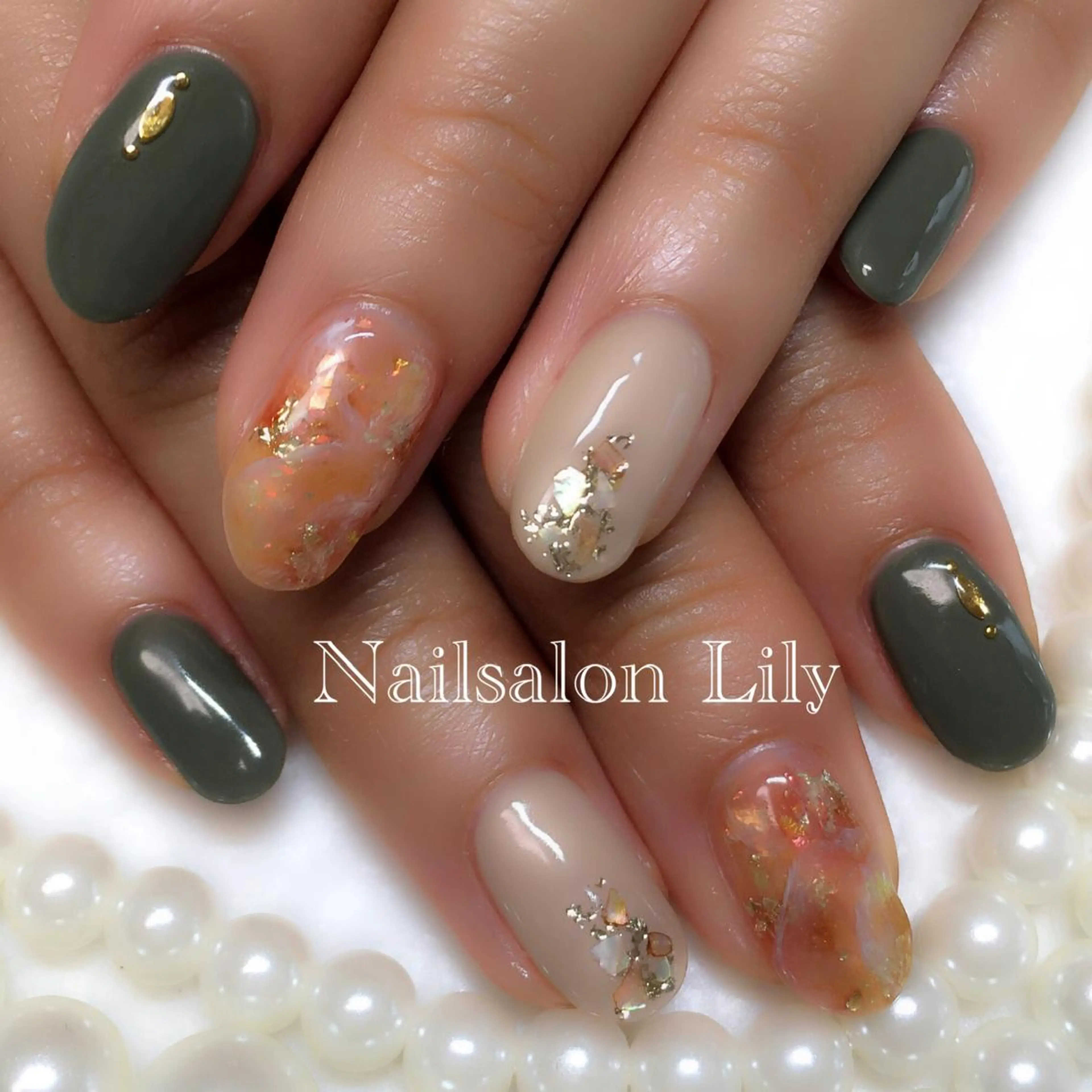 ネイル 大理石ネイル(マーブル) Nailsalon Lilyのネイルデザイン