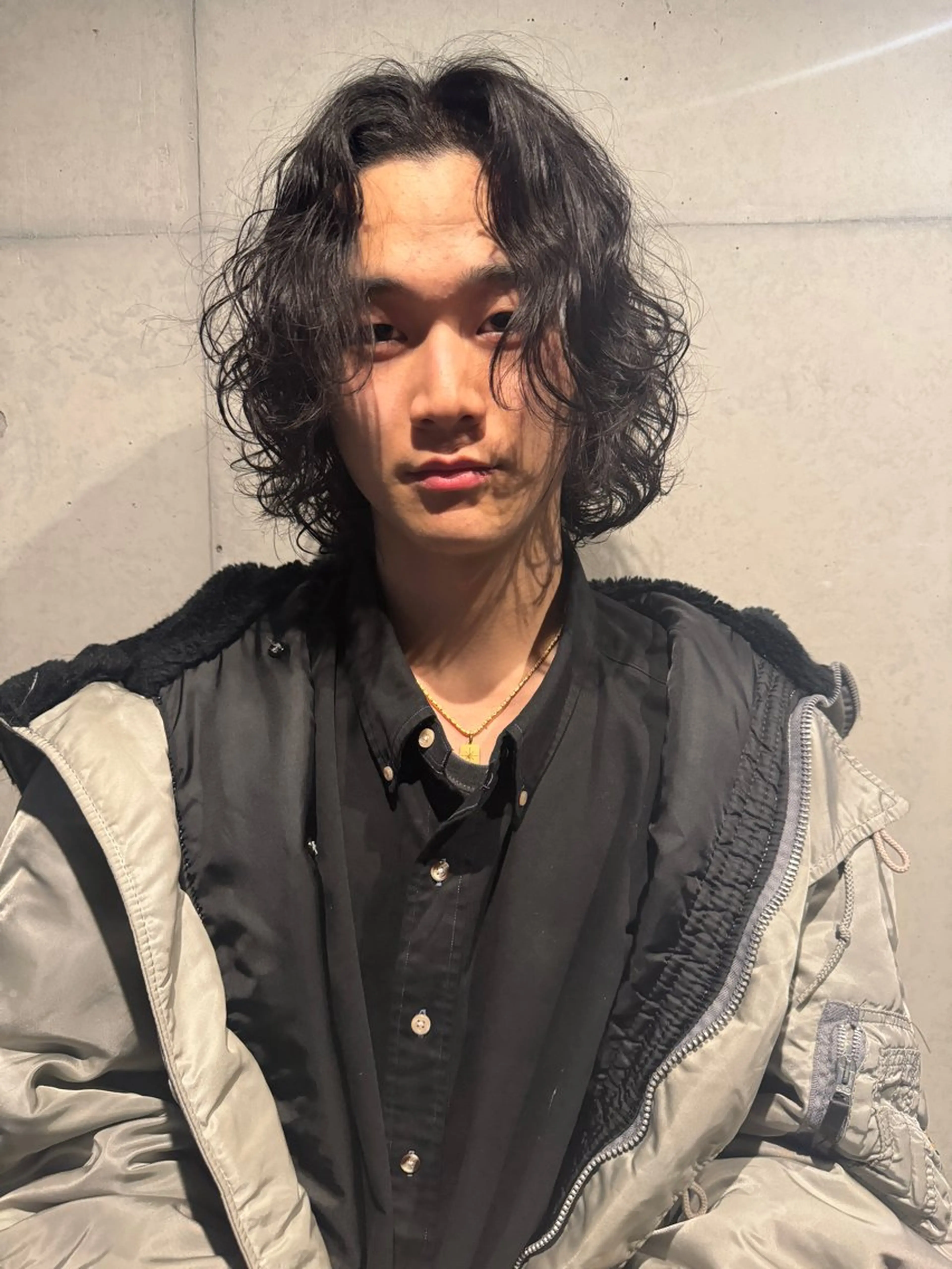 セミロング パーマ カット パーマ ハイトーン/レイヤー だいちのヘアスタイル