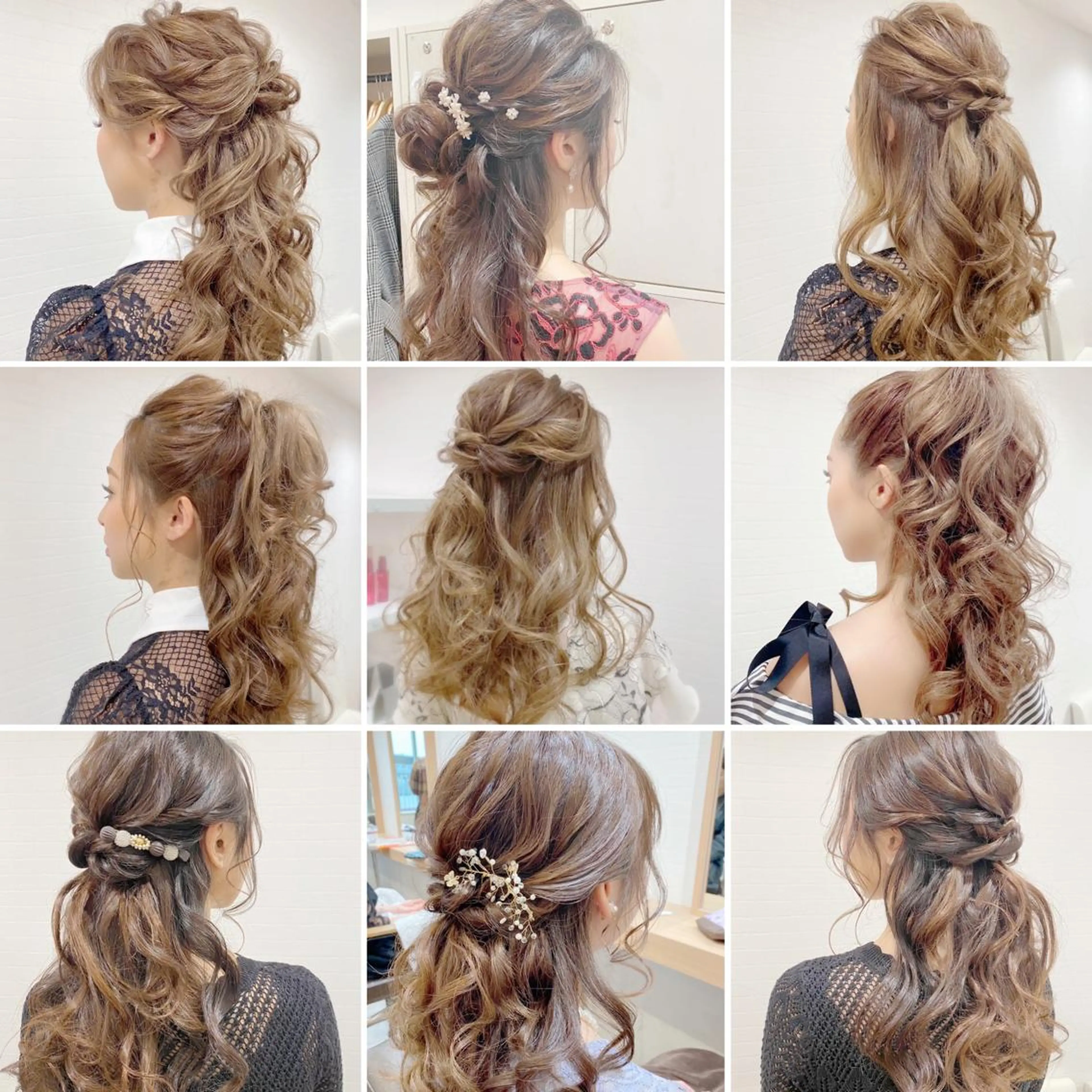 ヘアアレンジ ハーフアップ ヘアセット GRANLUSSO 〜グランルッソ駅前店所属・木口 嘉美のヘアスタイル