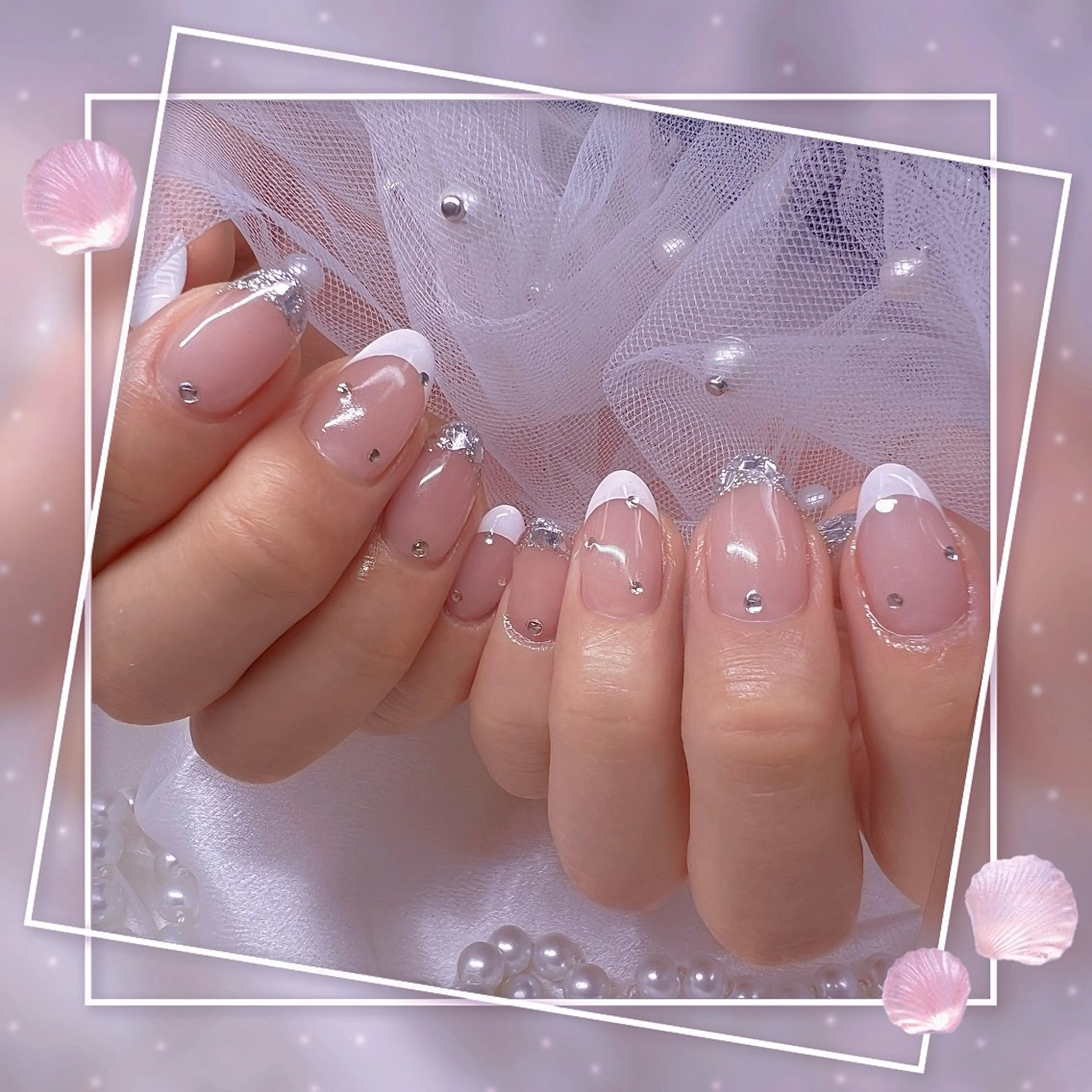 ネイル チークネイル ガーリー グラデーション マグネットネイル ピンク ハンドネイル Chill Nailsalonのネイルデザイン