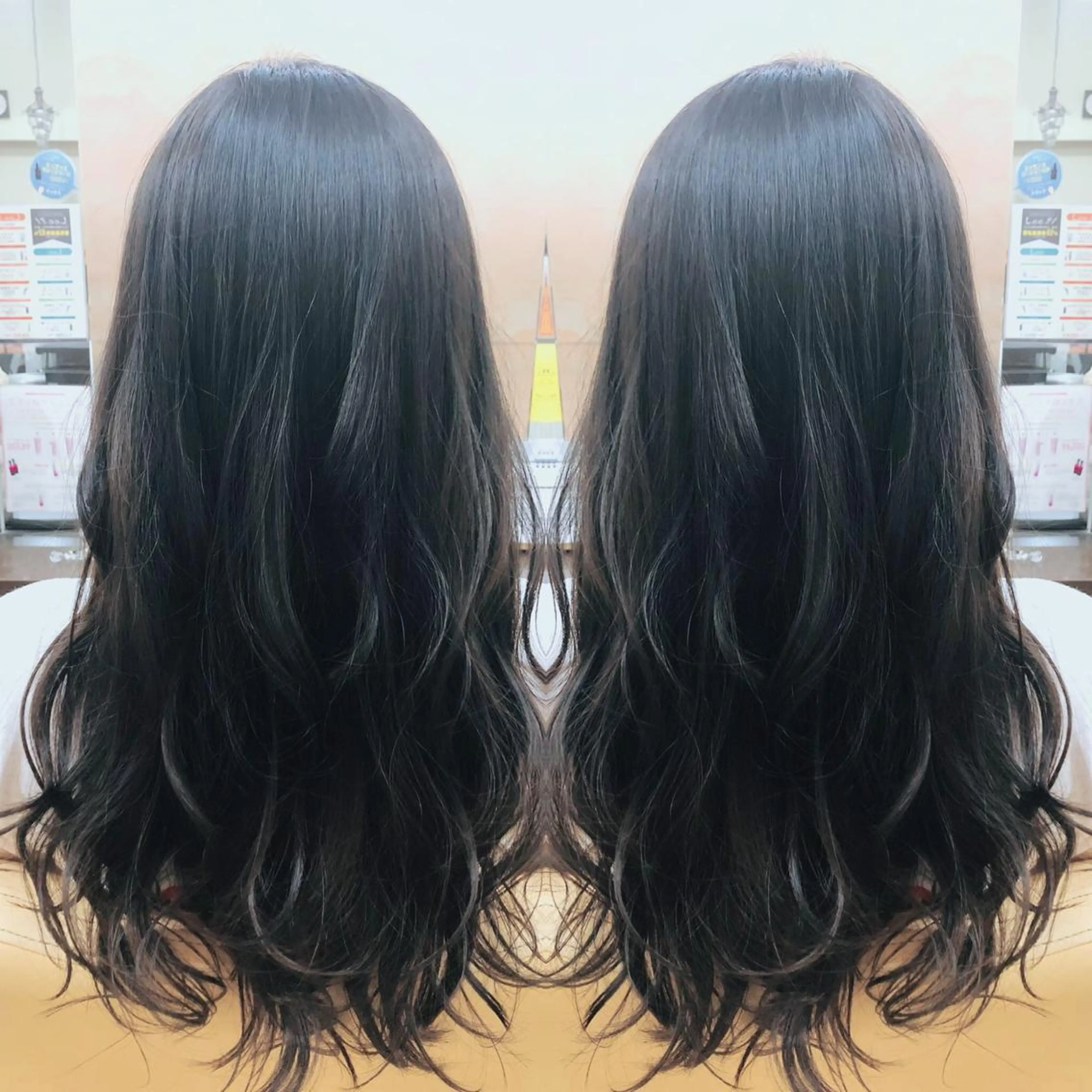 ロング パーマ 地毛風ストレート ⚡️下ノ村柊斗⚡️のヘアスタイル