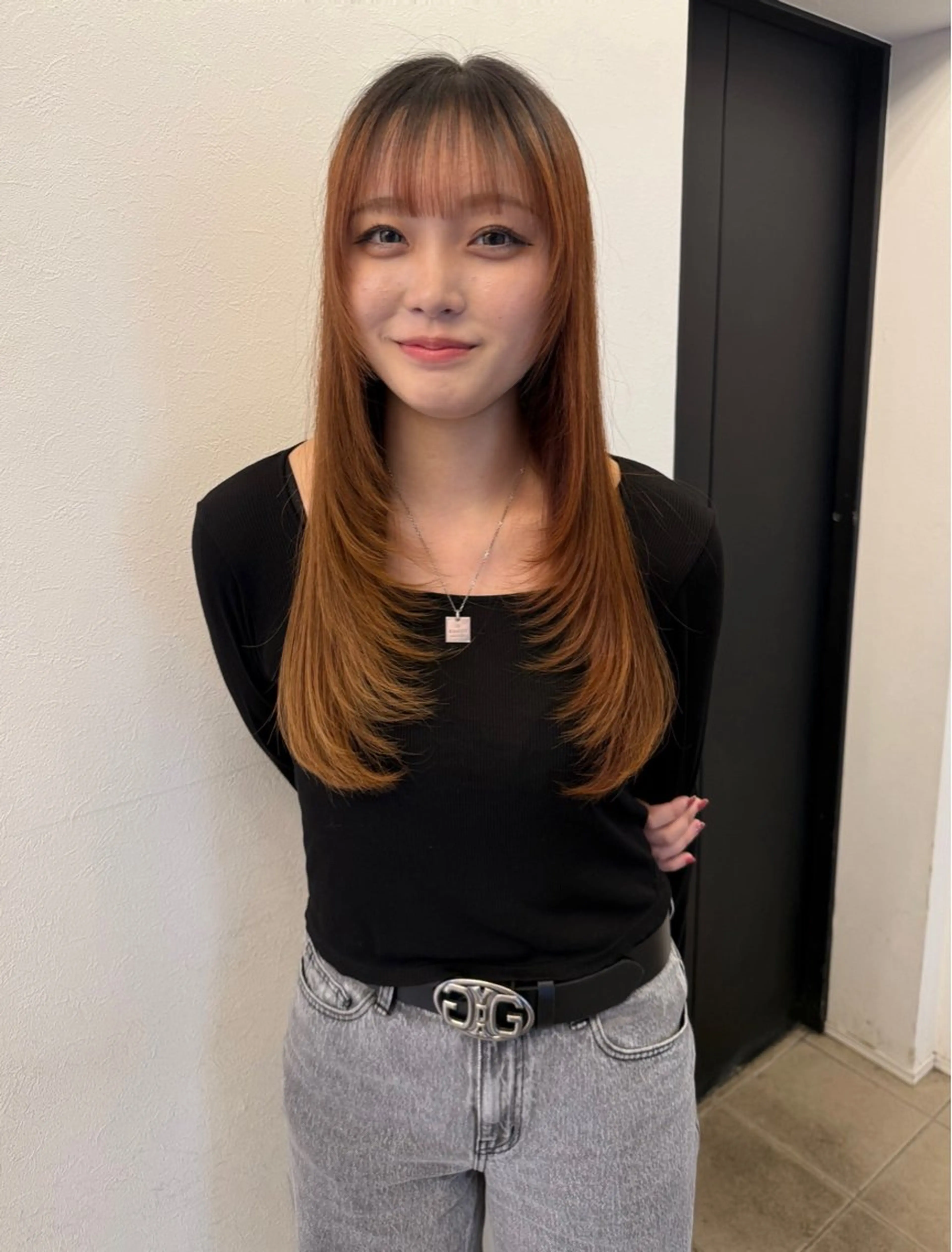 ロング 木村 咲花のヘアスタイル