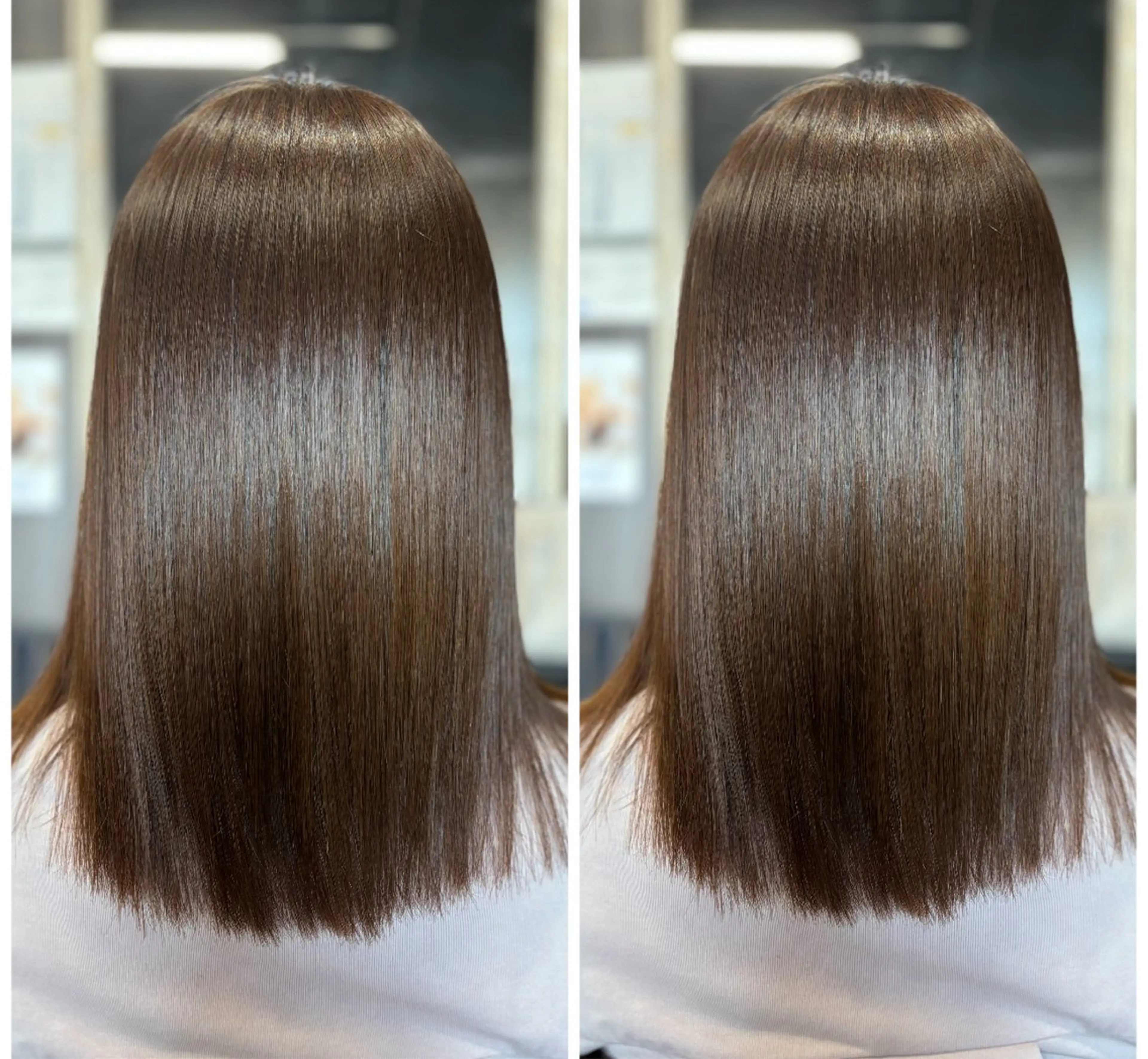 ミディアム 髪質改善 トリートメント ヘアカラー トリートメント 安田 恵のヘアスタイル