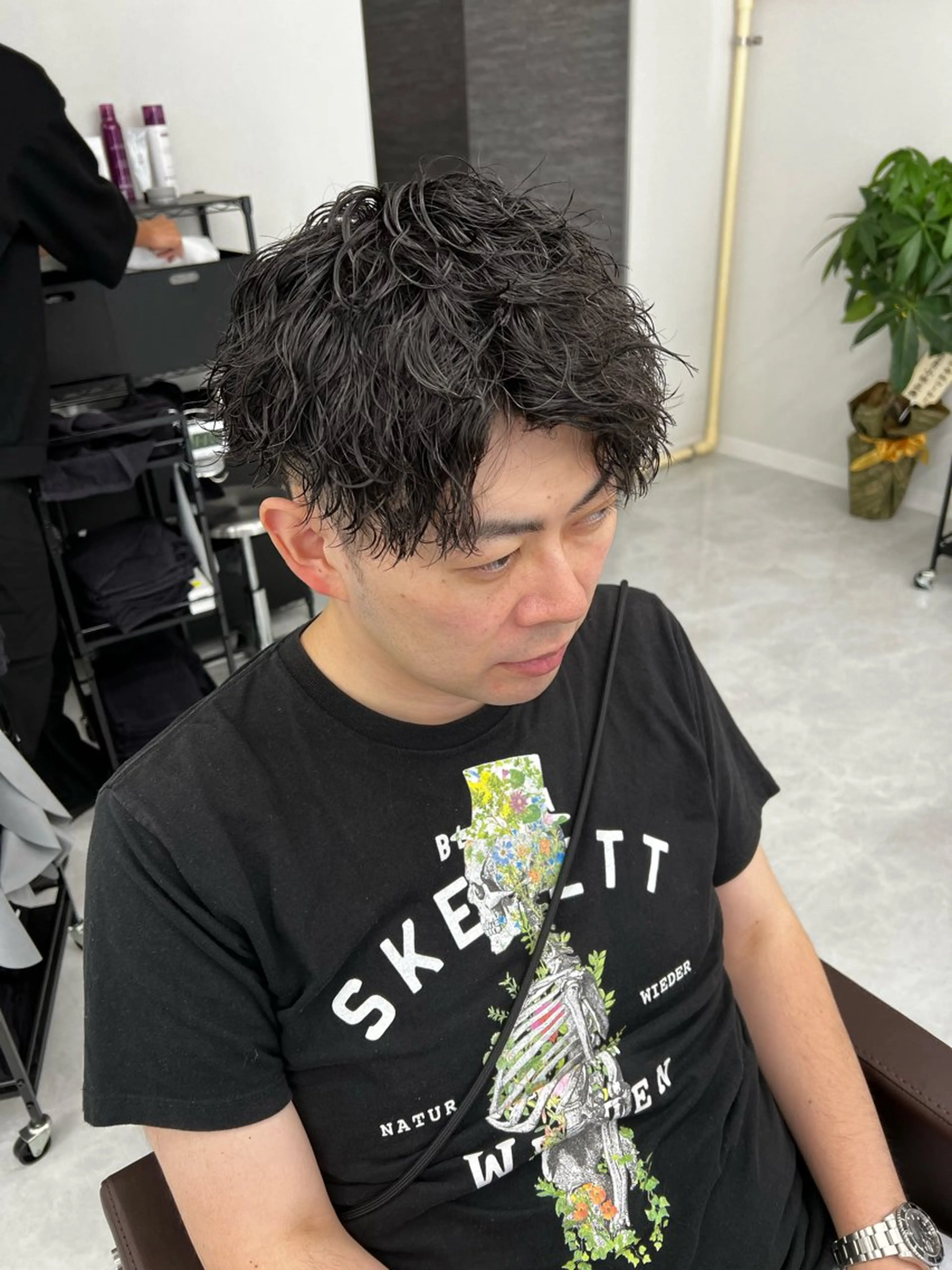 ショート パーマ メンズ カット パーマ メンズカット/波巻き TAKUMAのヘアスタイル