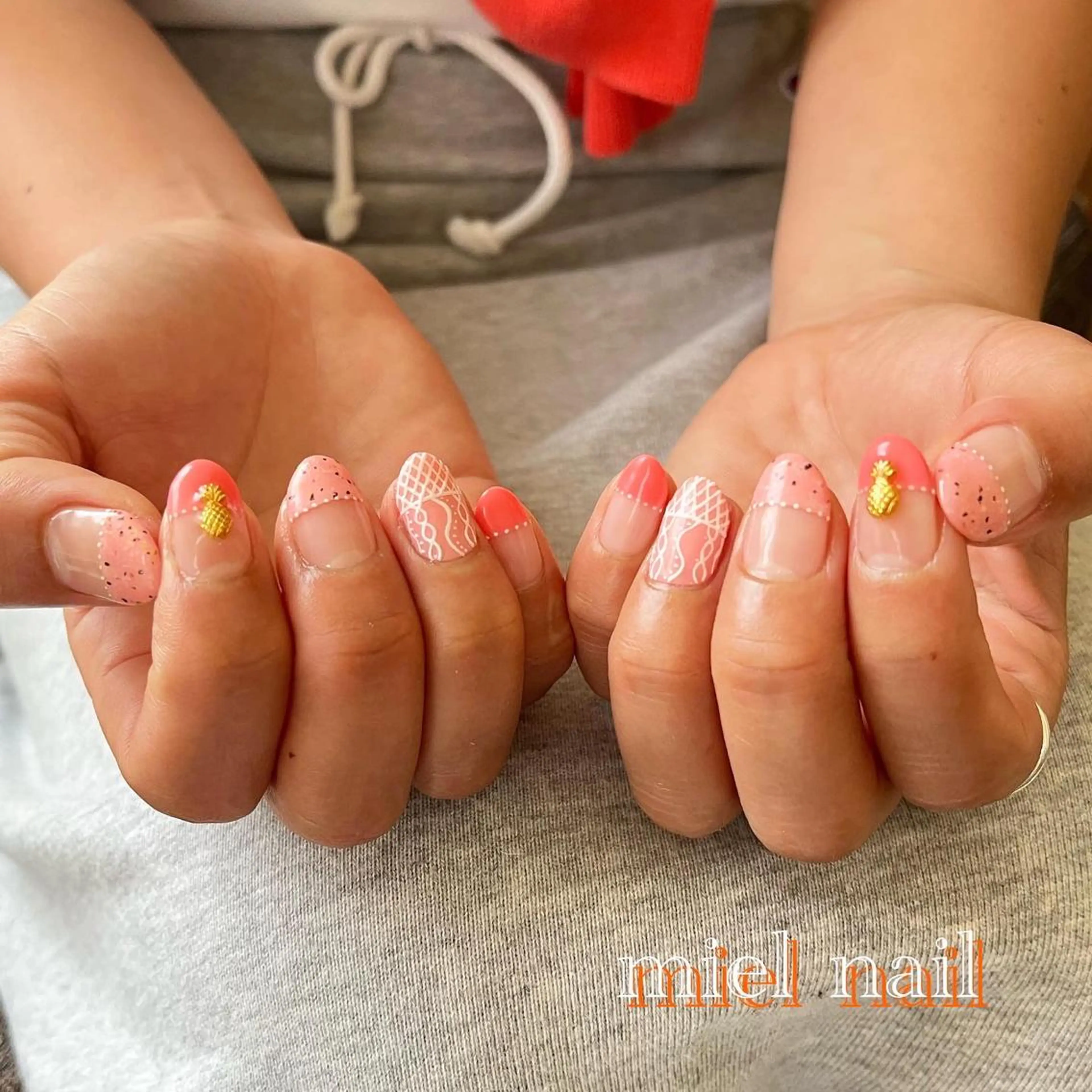 ネイル 夏ネイル ハンドネイル miel nailのネイルデザイン