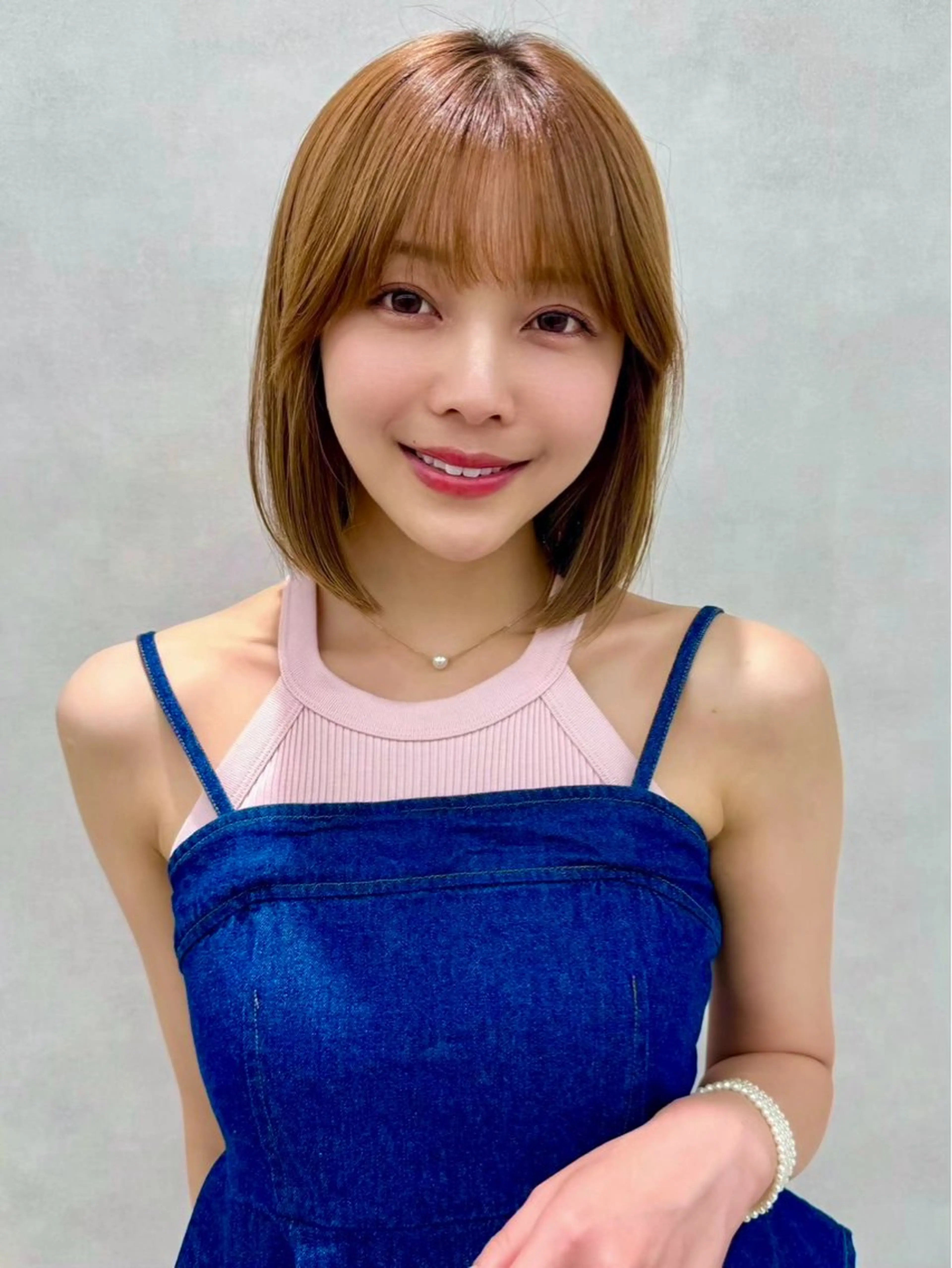 ミディアム ボブ デート 韓国風ヘア シースルーバング 小顔カット カット ヘアカラー 🇰🇷韓国ヘア★ 副店長.쿠리타⭐︎のヘアスタイル