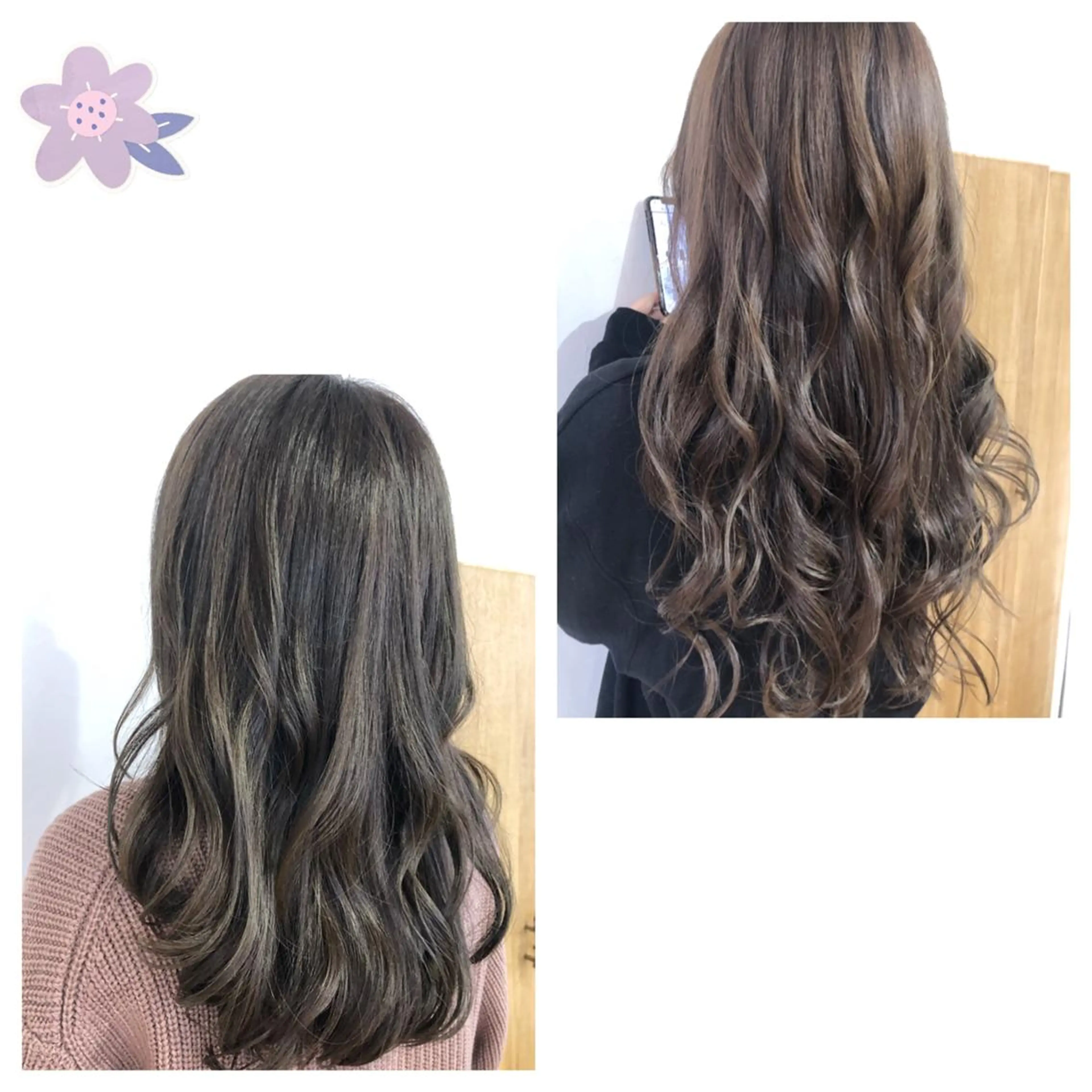 セミロング ヘアカラー 伊藤 かなのヘアスタイル