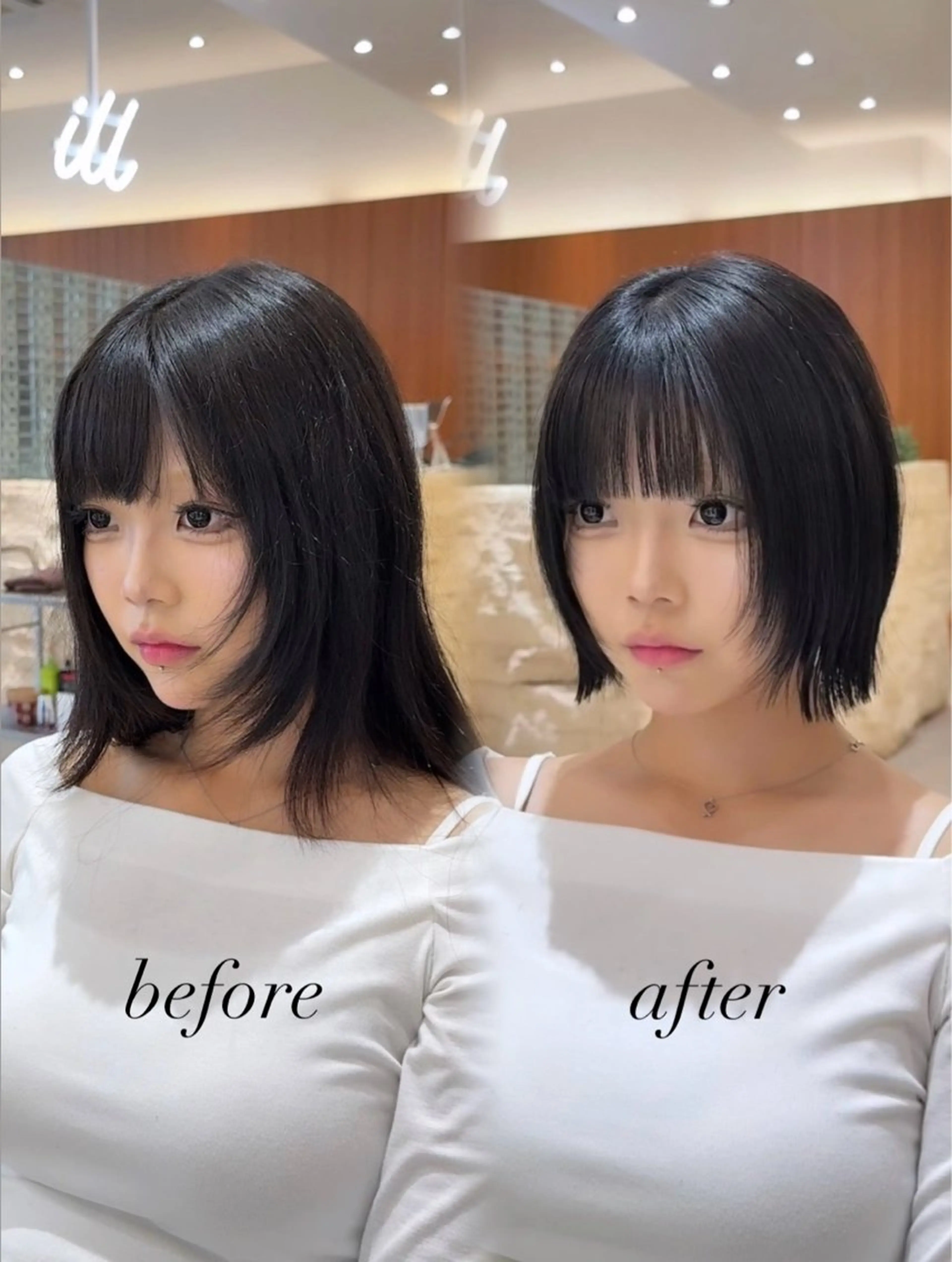 ミディアム カラー 切りっぱなしボブ ショートボブ ボブレイヤー 透明感カラー ボブ カット ヘアカラー トリートメント 渋谷ボブ/レイヤー ボブ田中航平のヘアスタイル