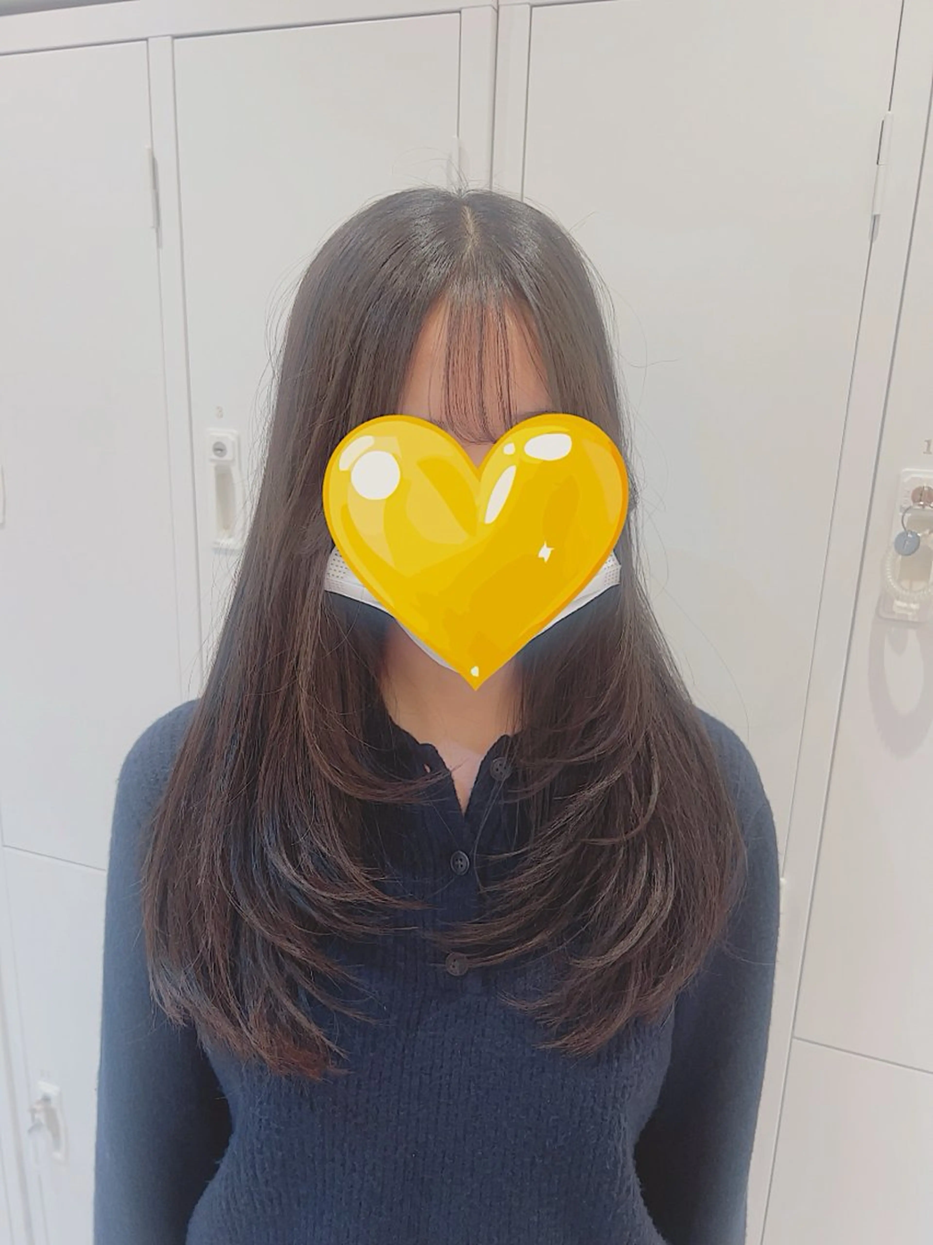 ロング カラー アッシュ ベージュカラー 透明感カラー レイヤーカット カット ヘアカラー トリートメント 韓国ヘア nanahaのヘアスタイル