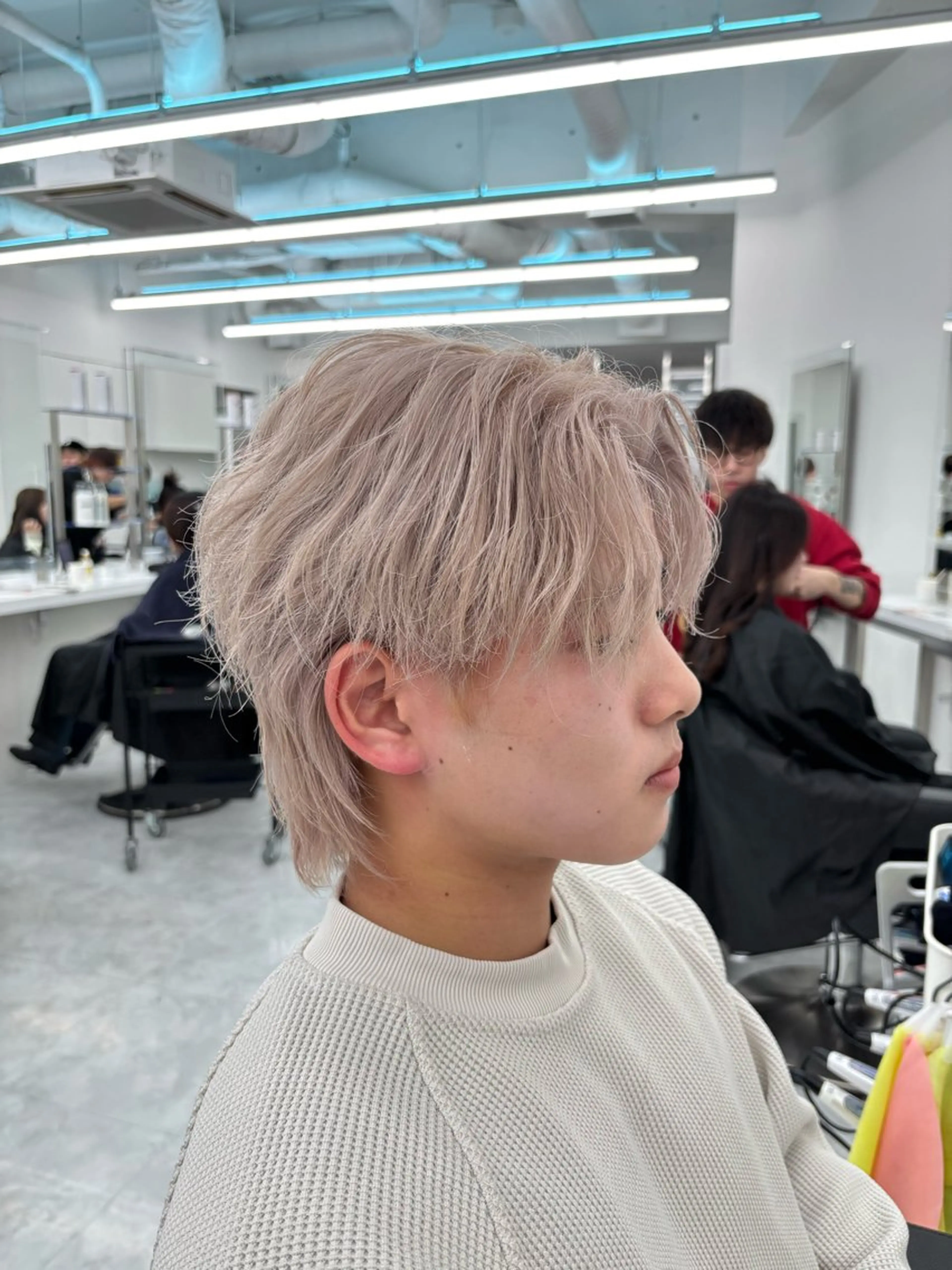ショート カラー ヘアカラー ヘッドスパ ヘアセット 斗和🫧天神/ハイ トーン／透明感カラーのヘアスタイル