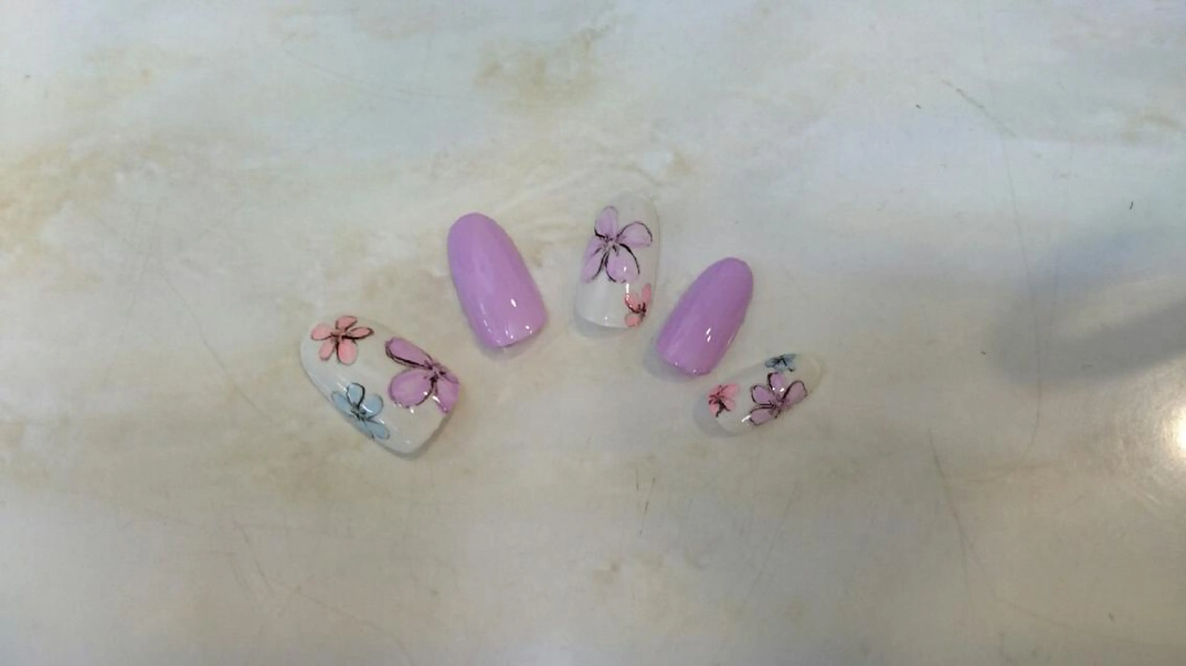 セミロング ロング ネイル nail salon Blancのネイルデザイン