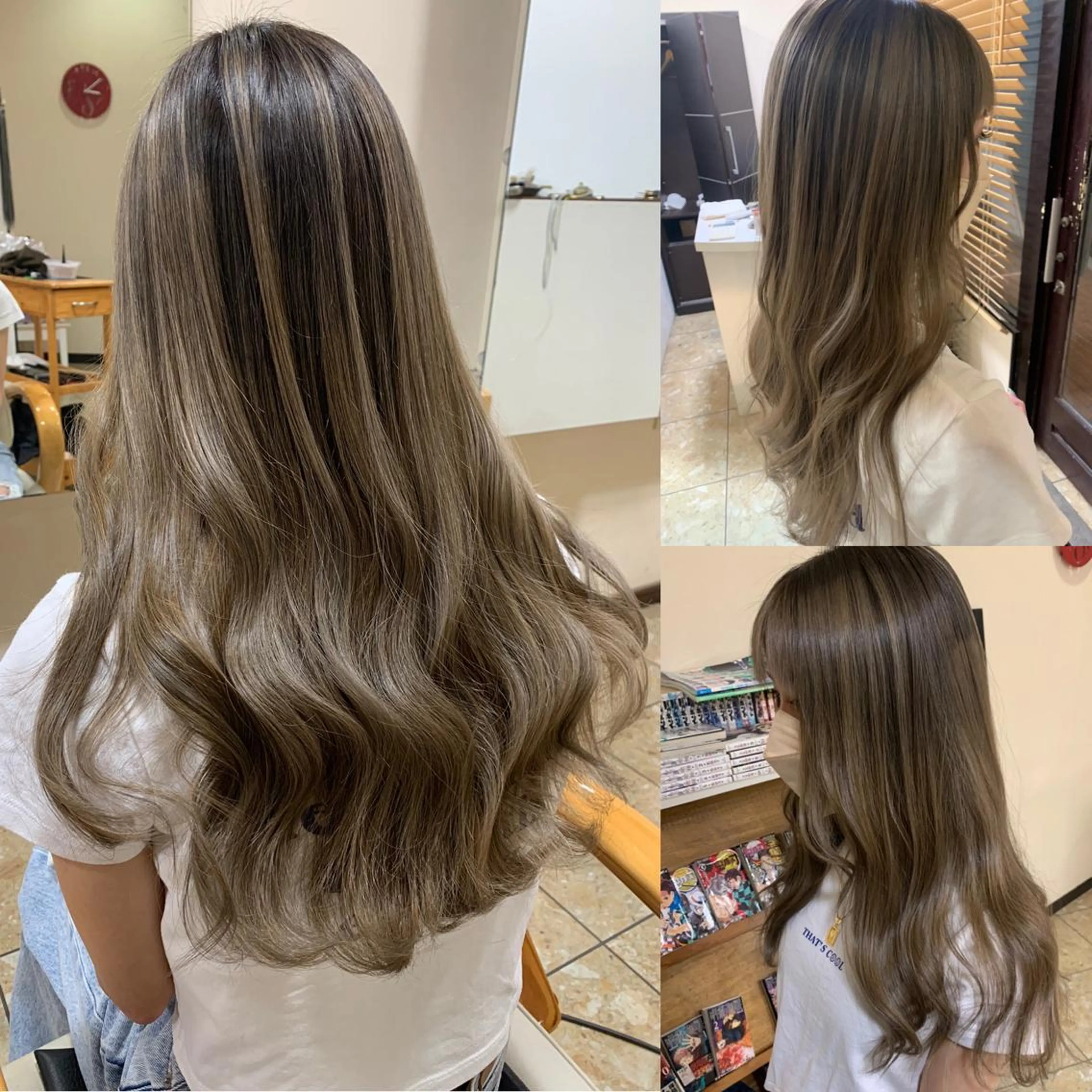 ロング カラー デザインカラー ハイトーンカラー 外国人風カラー ヘアーサロンaxia所属・上田 英樹のヘアスタイル