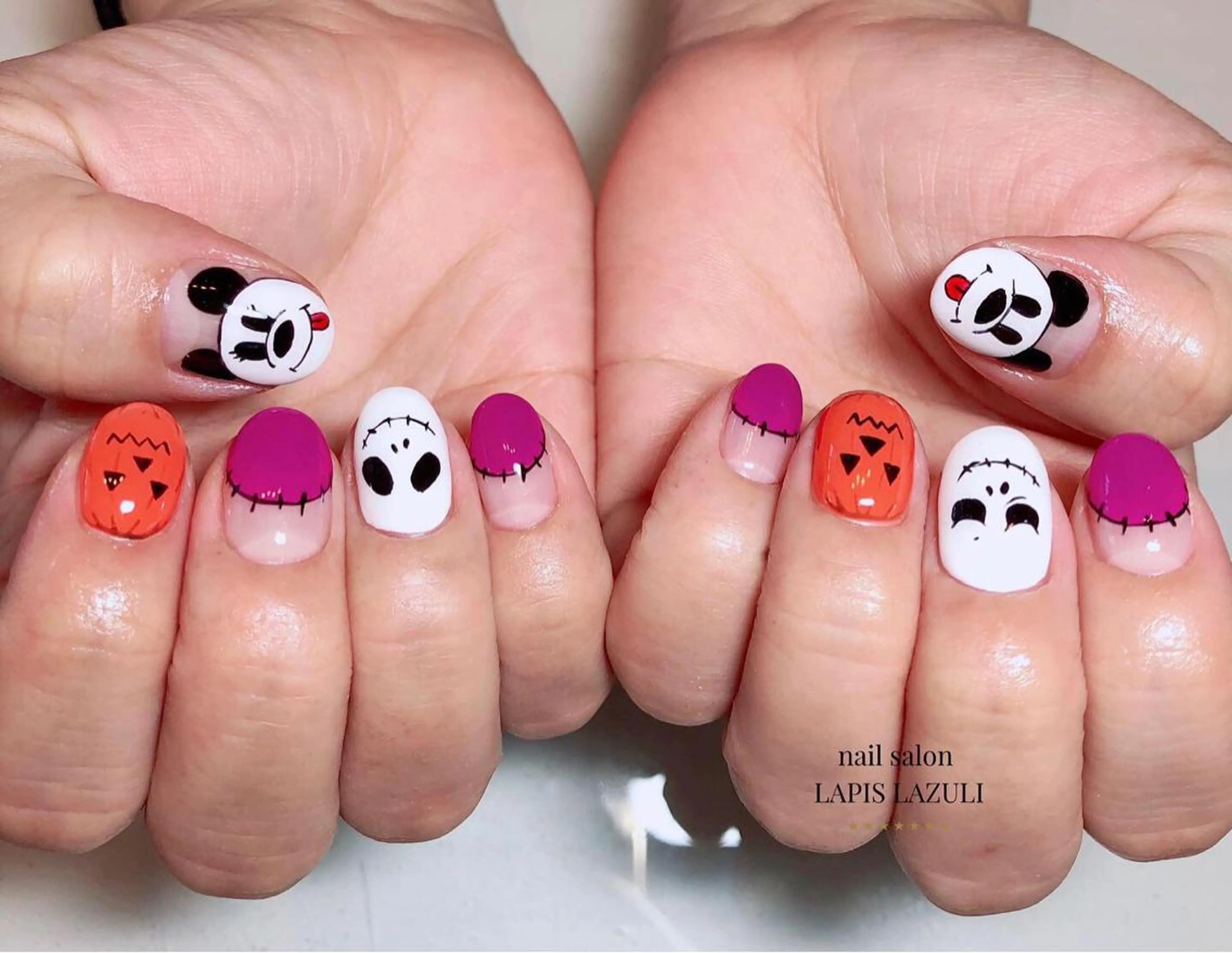 ネイル ジェルネイル ハロウィン マットネイル ミラーネイル ニュアンスネイル nail salon ラピスラズリのネイルデザイン