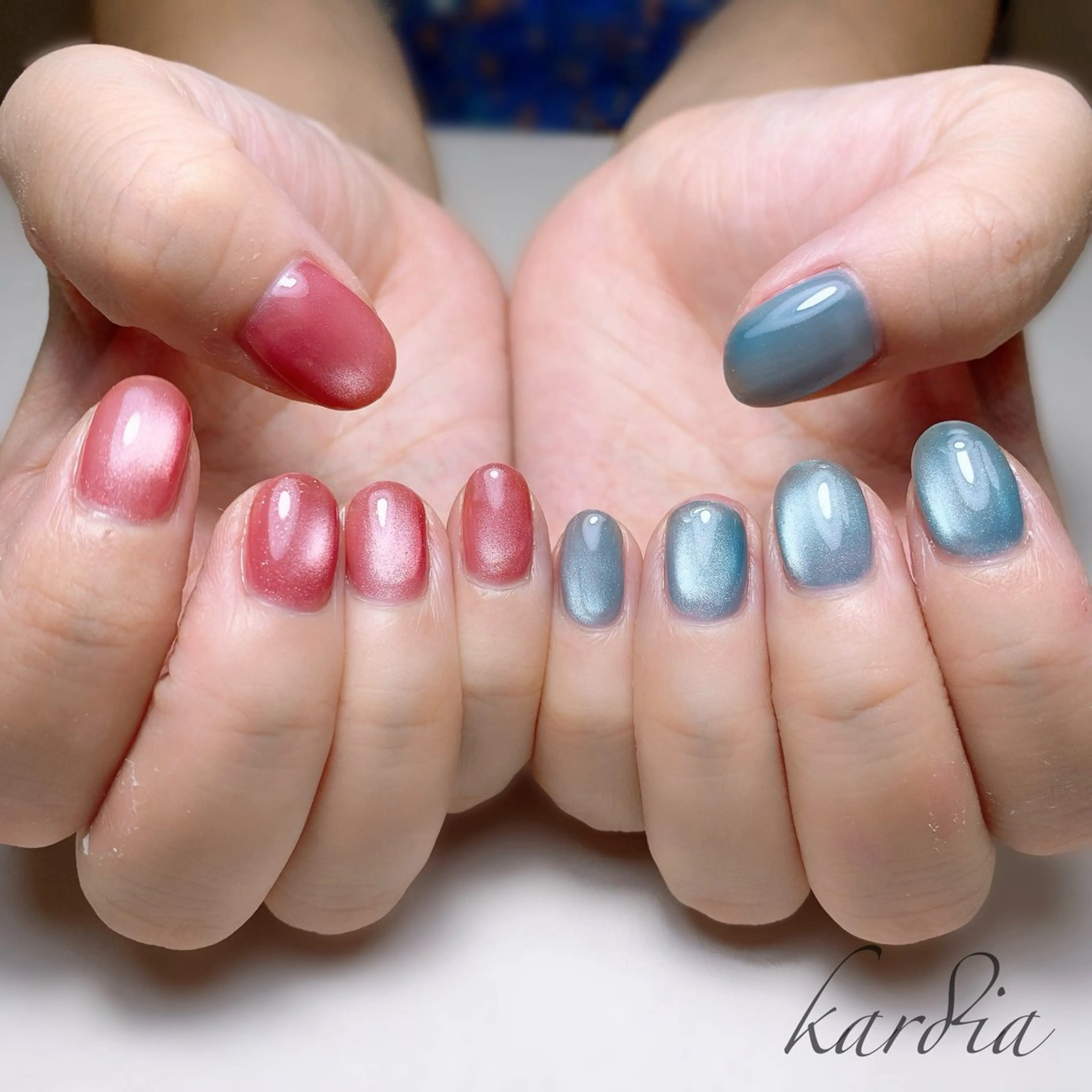 ネイル ハンドネイル καρδιά -ｶﾙﾃﾞｨｱ-のネイルデザイン