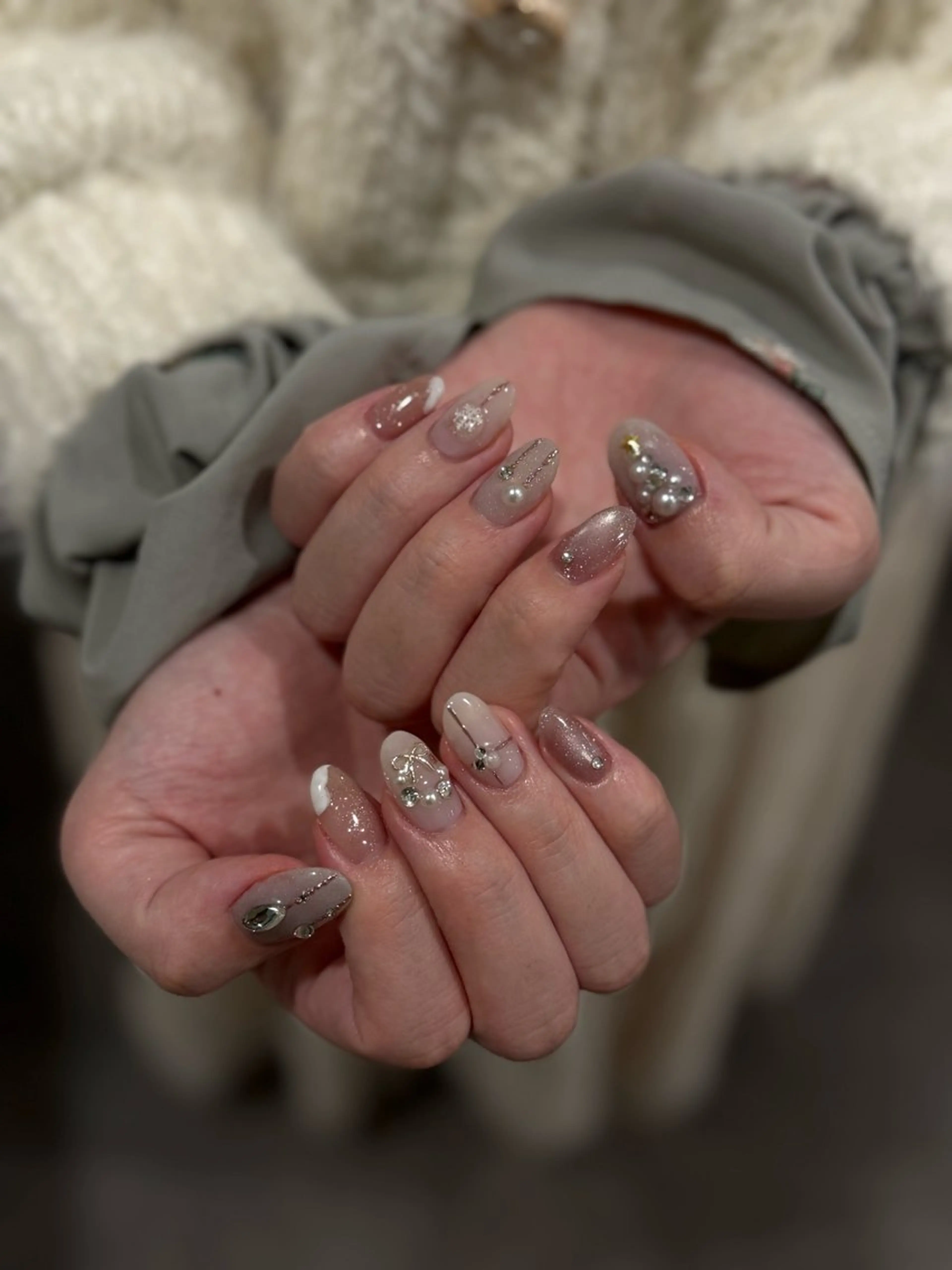 ネイル 冬ネイル クリスマス ハンドネイル La.Mer 宮田のネイルデザイン