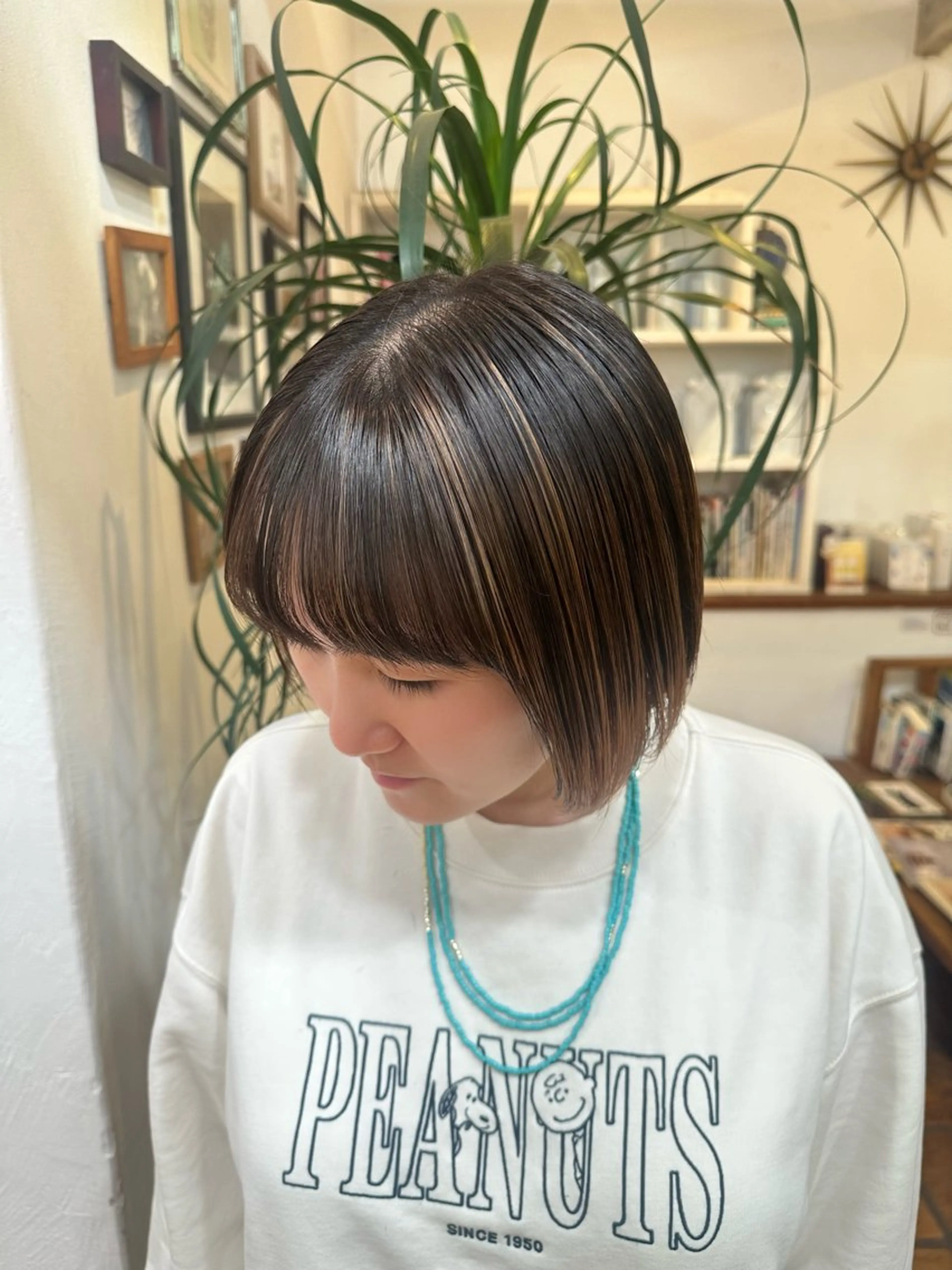ショート カラー バレイヤージュ ボブ レイヤーカット カット ヘアカラー トリートメント KAKERU/ボブ/ ショート/パーマ🌱のヘアスタイル