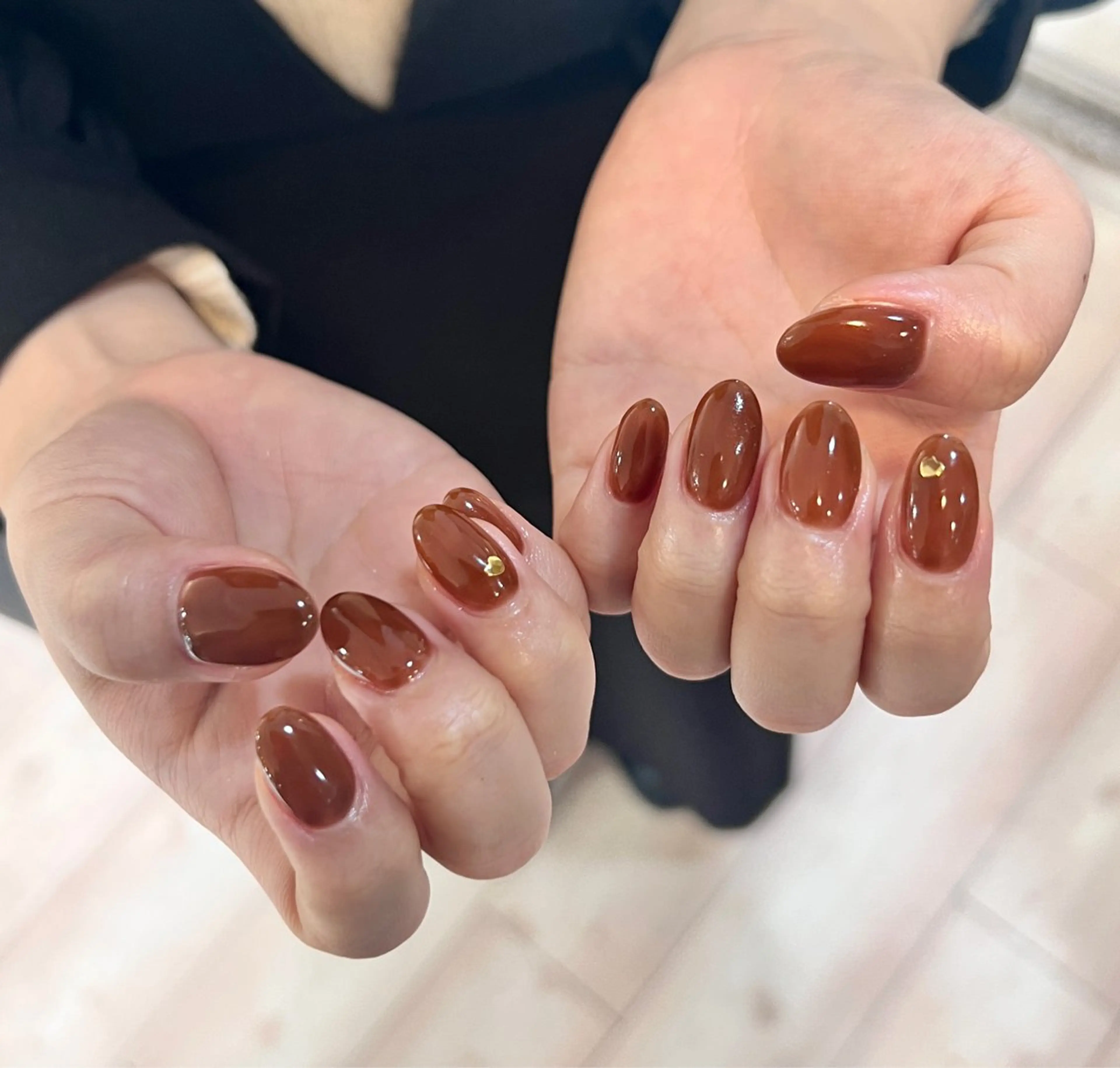 ネイル クリアネイル 持ち込み ワンカラーネイル シンプルネイル いちじゅう あおいのネイルデザイン