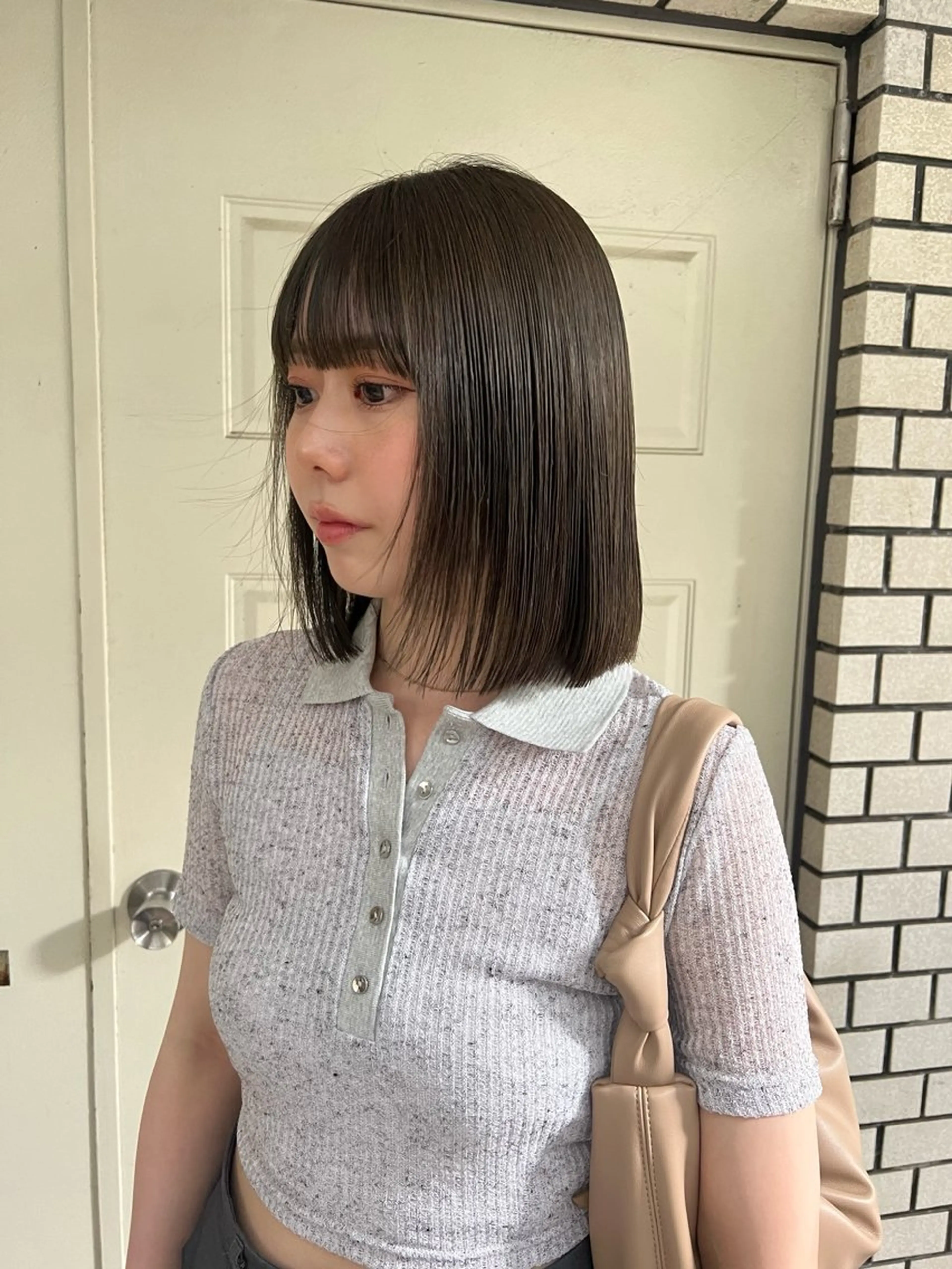 ミディアム カット ヘアカラー トリートメント まろやか透明感カラー ♡MANAのヘアスタイル