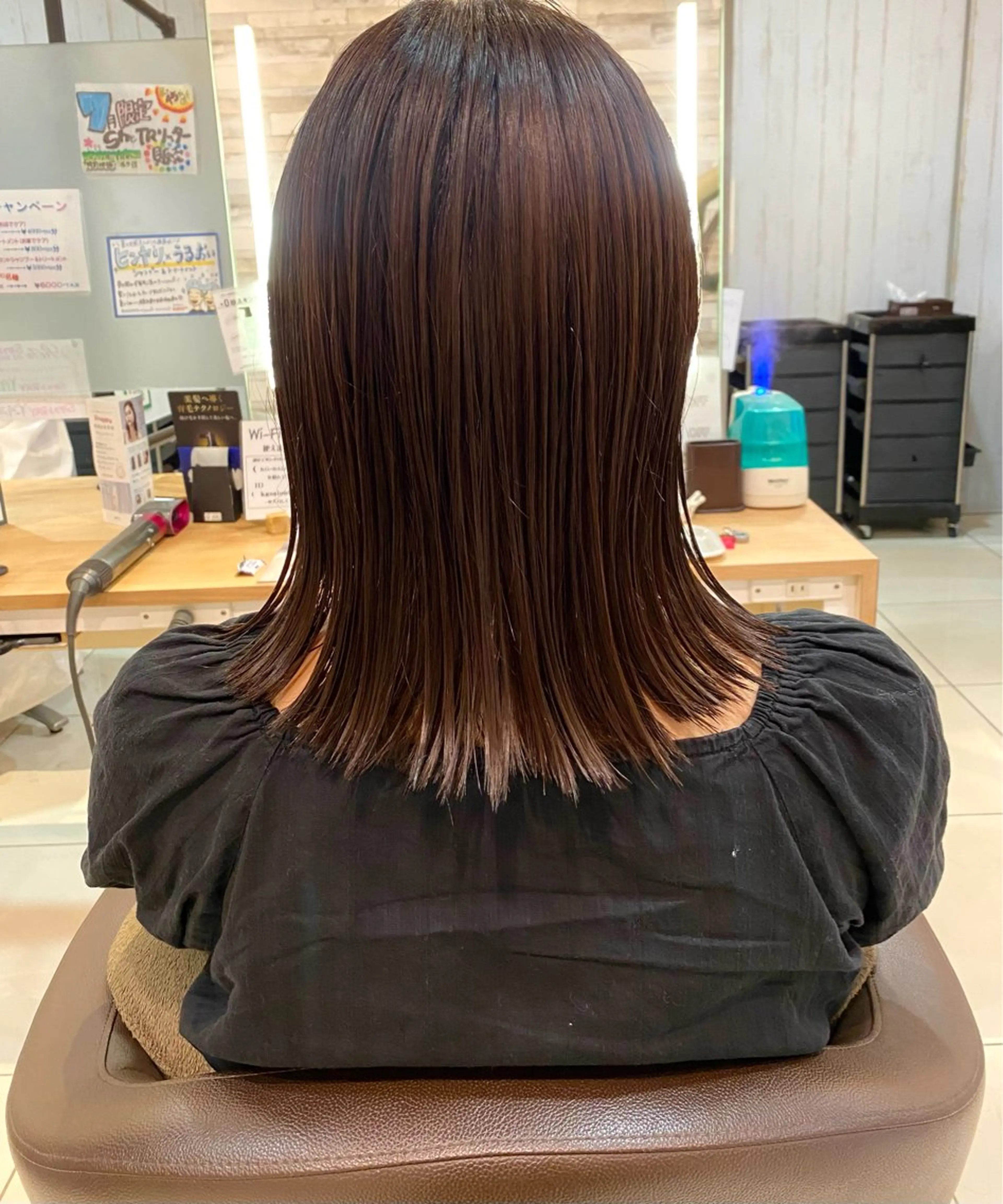 ミディアム 切りっぱなしボブ ミディアムパーマ ボブ 顔周りカット 学生 カット トリートメント 波巻き/メンズ/ ショート/☆いとみなのその他イメージ
