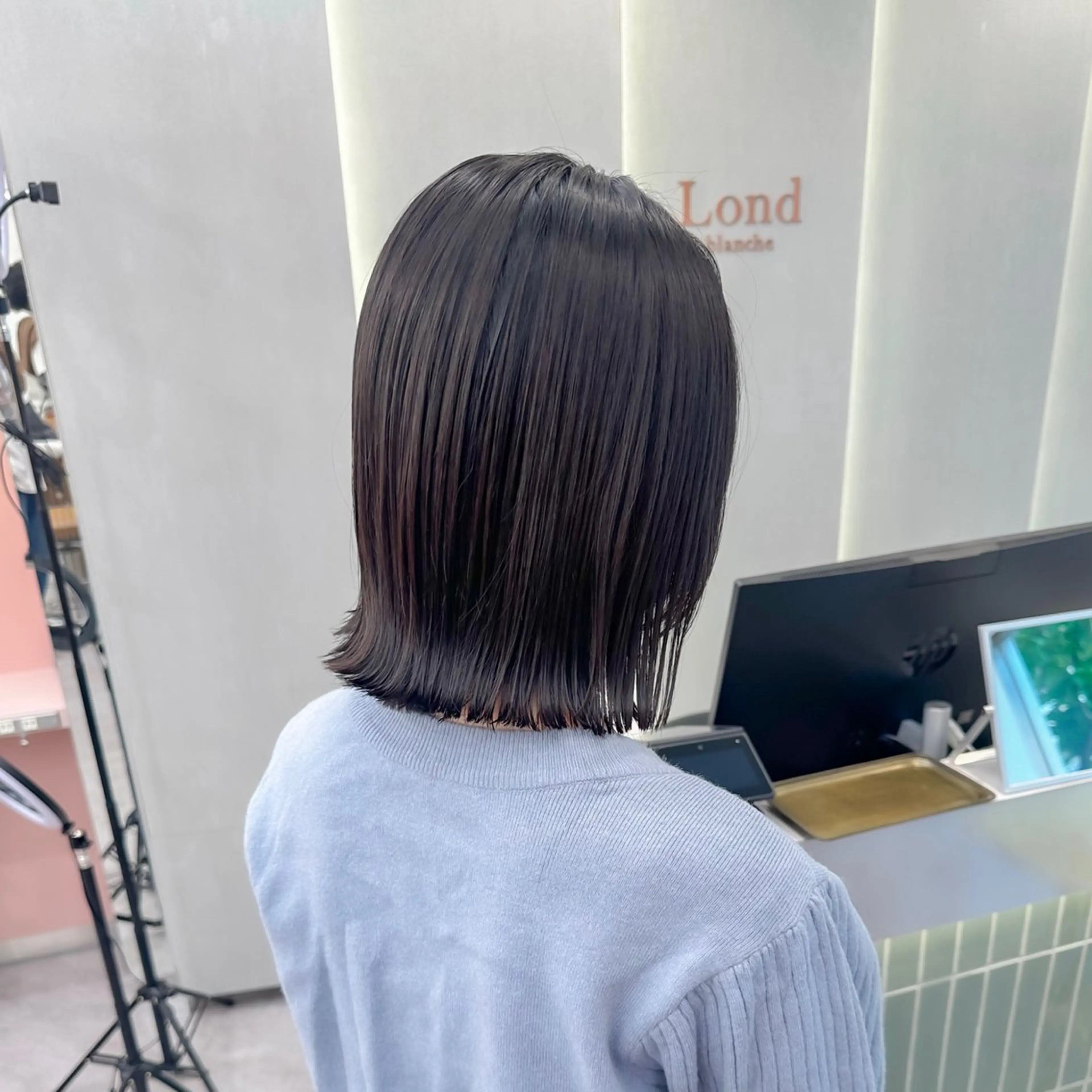 ショート カット ヘアカラー トリートメント ボブ韓国風レイヤー 錦糸町/畠中ケントのヘアスタイル