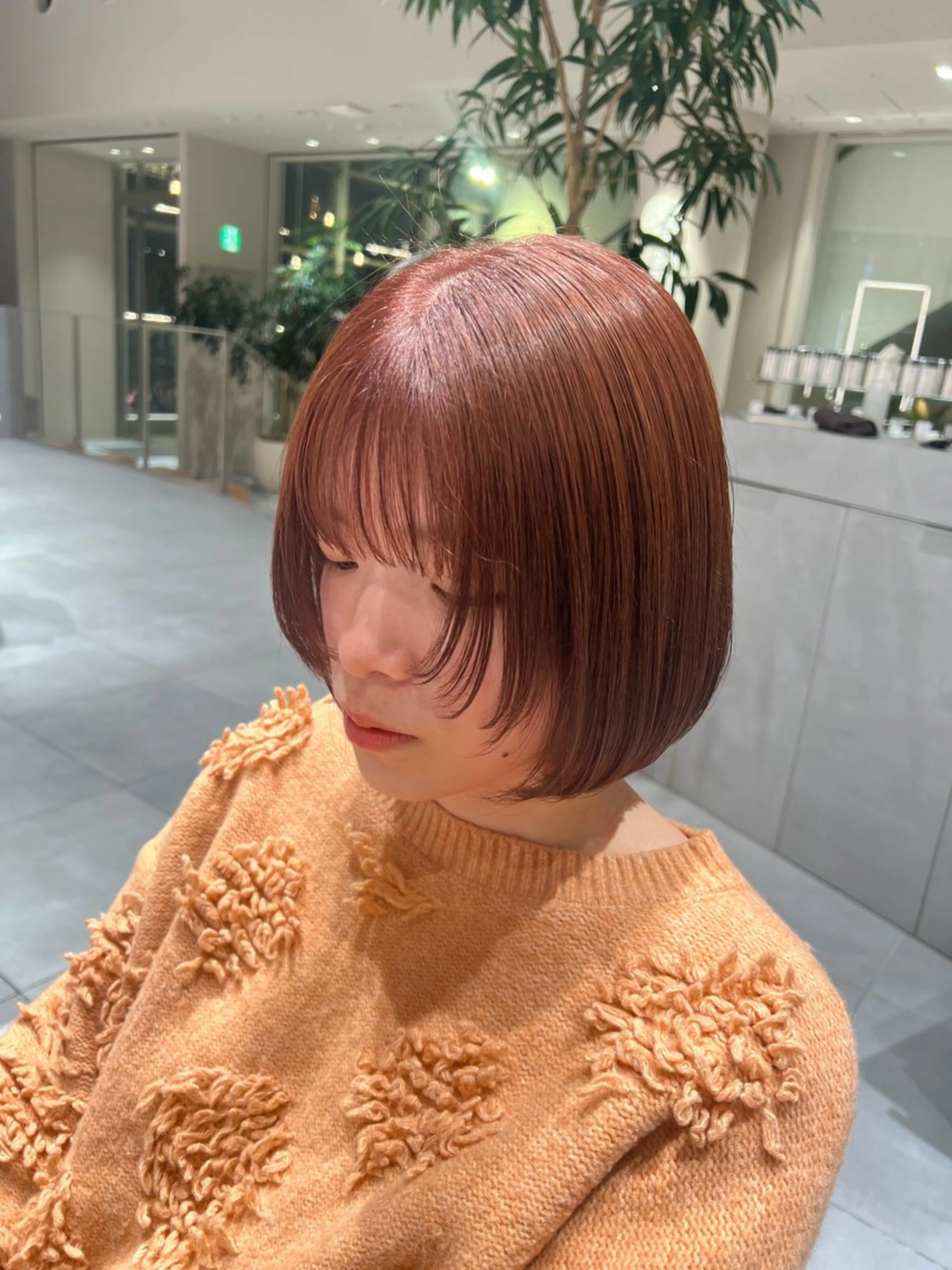 ミディアム カラー 透明感カラー ボブ kako　ショート ボブのヘアスタイル