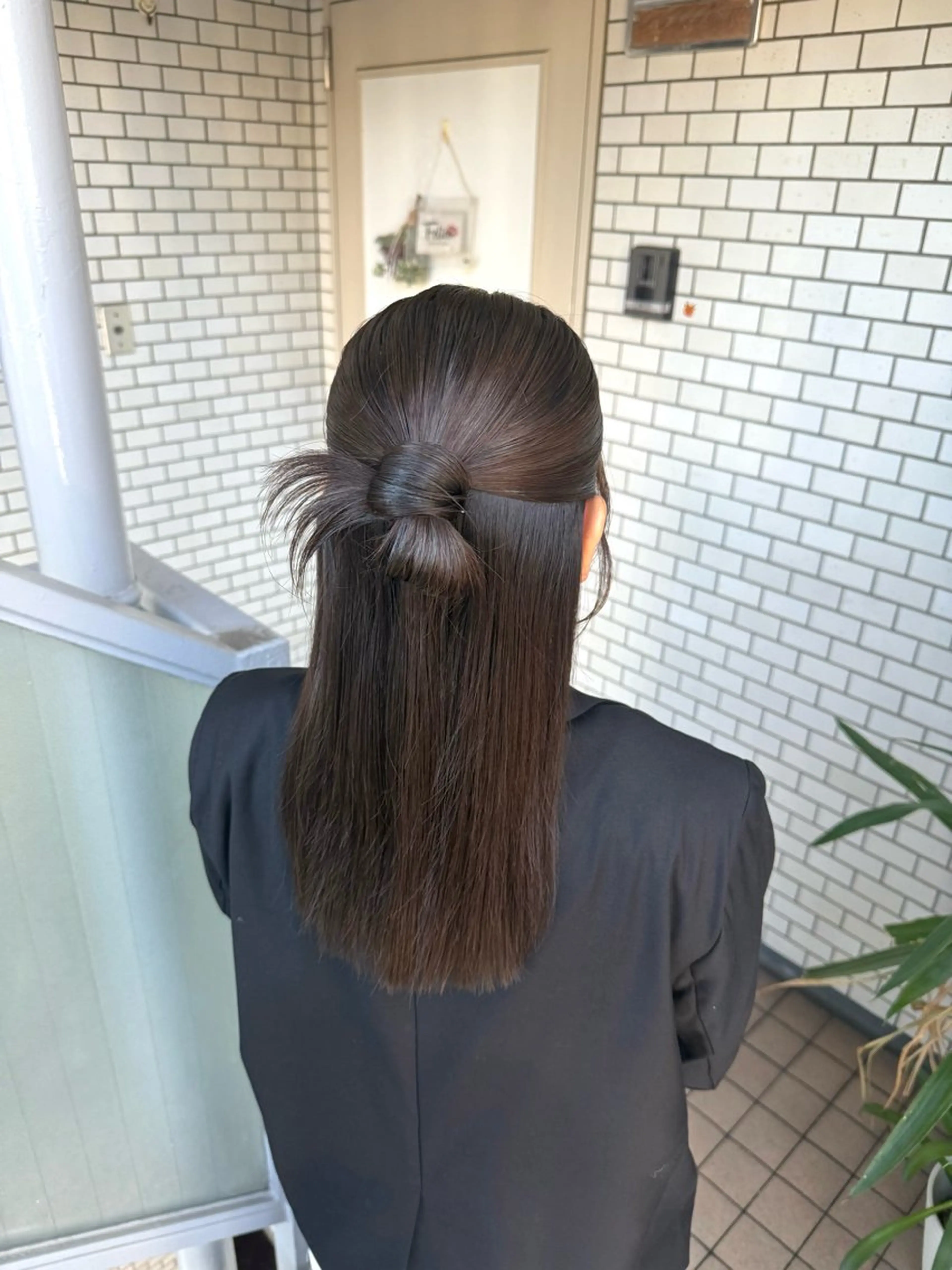 セミロング ヘアアレンジ 成人式 ハーフアップ 結婚式・ブライダル 卒業式のヘアスタイル 褒められヘアメイク /ボブ女子🐶みおのヘアスタイル