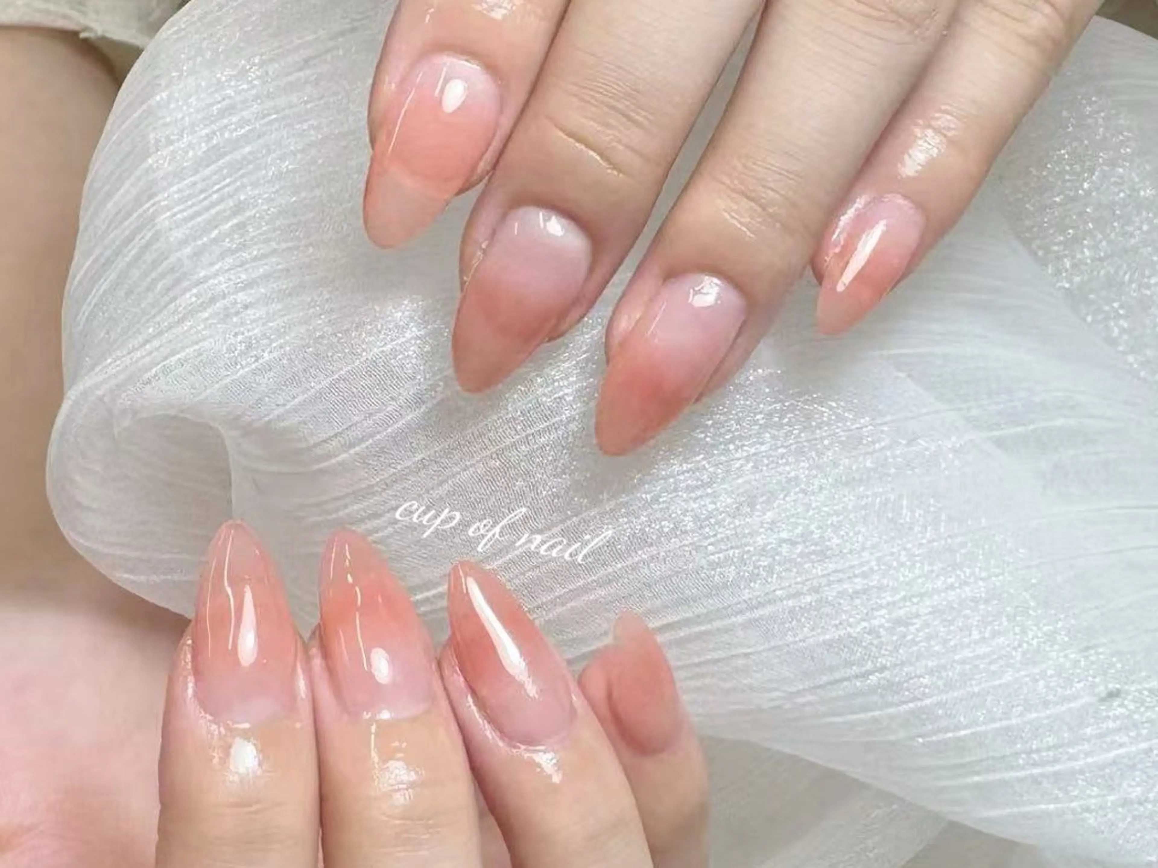 ネイル オーロラネイル フレンチネイル グラデーション 韓国ネイル マグネットネイル ハンドネイル NOA NAILのネイルデザイン