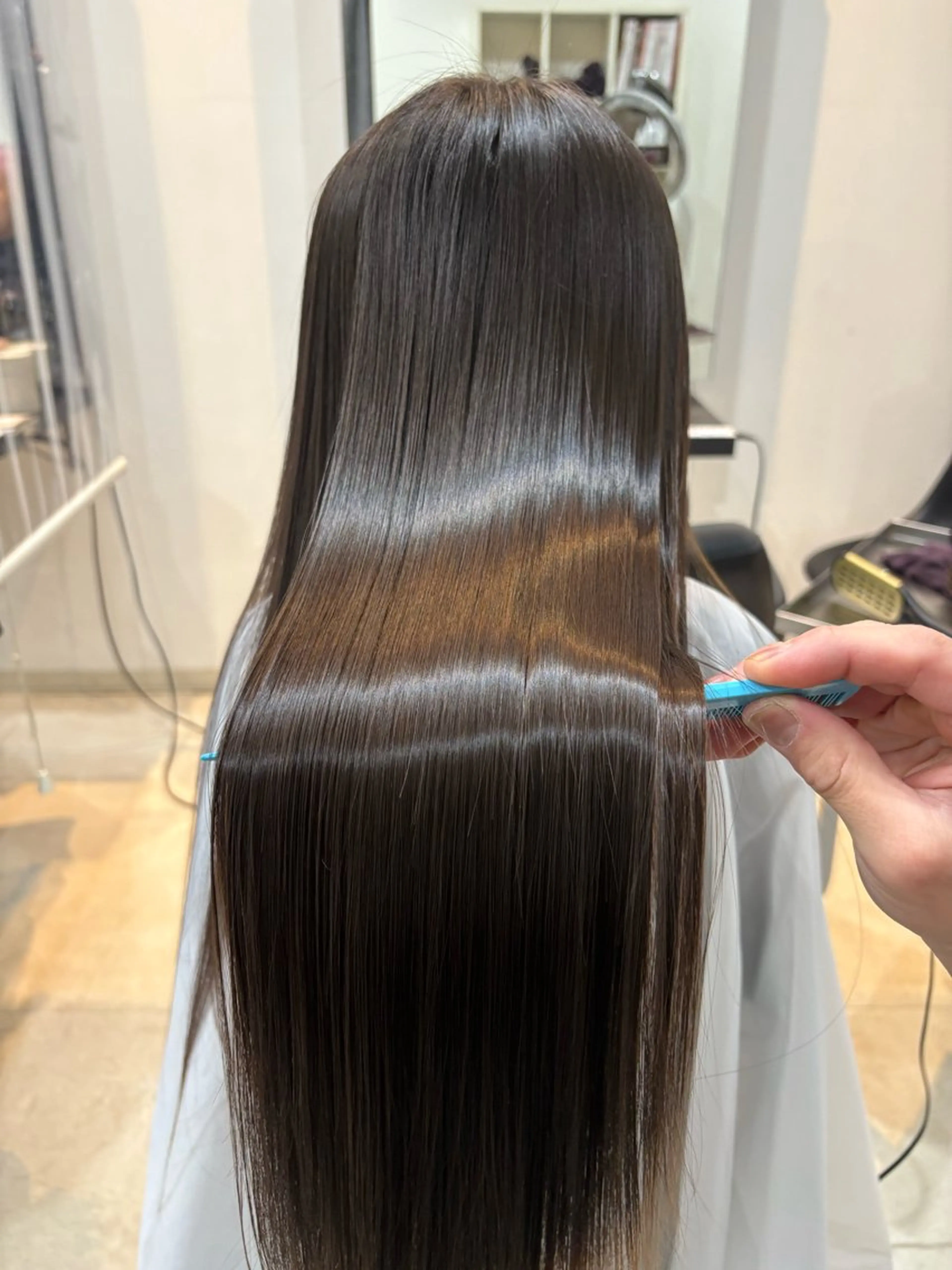 ロング 髪質改善 トリートメント 酸性ストレート 縮毛矯正 清水 勇希のヘアスタイル