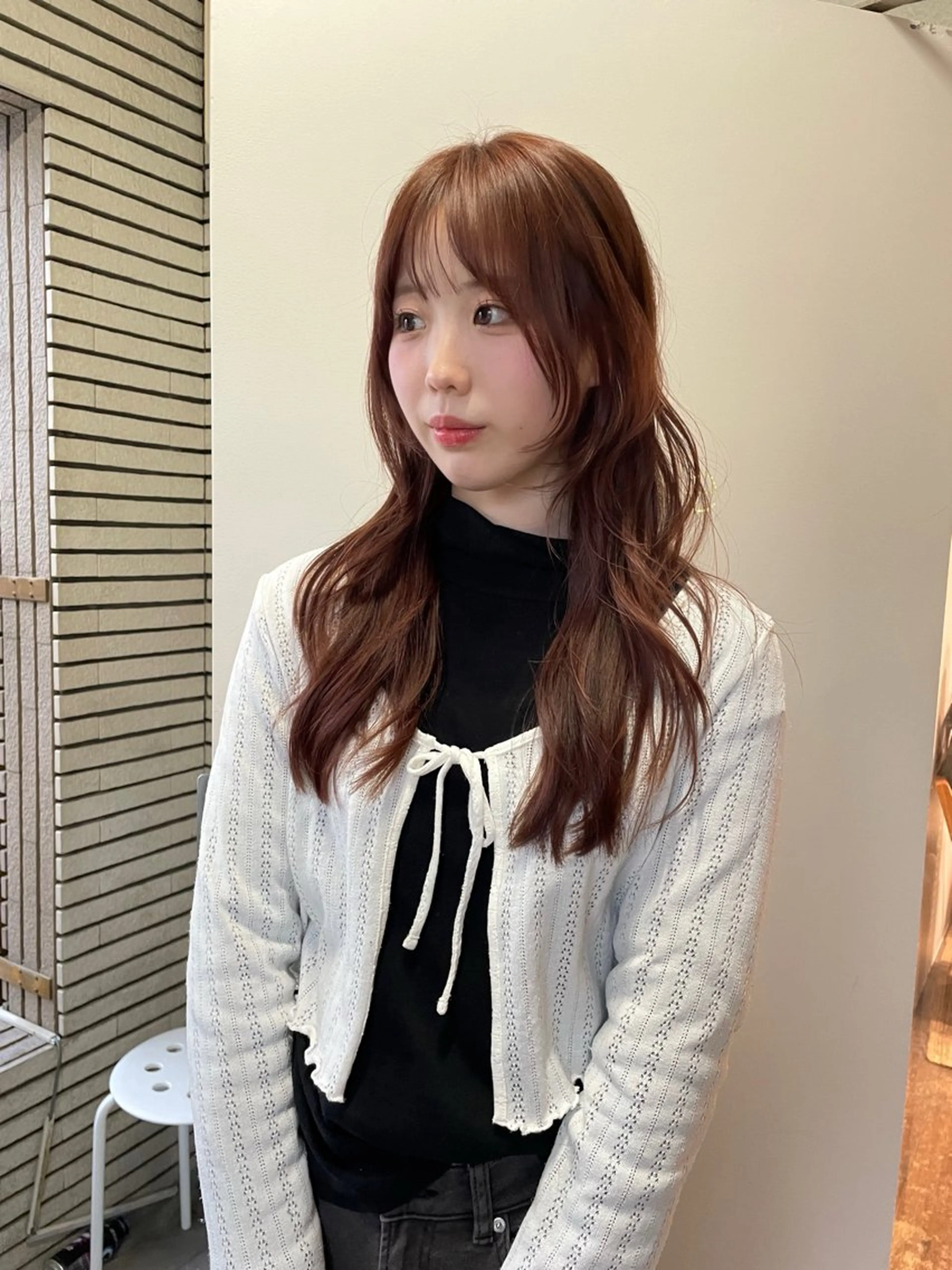 ロング カラー ブラウンカラー ピンクカラー 小顔カット カット ヘアカラー トリートメント レイヤーカット🎀 kanaのヘアスタイル