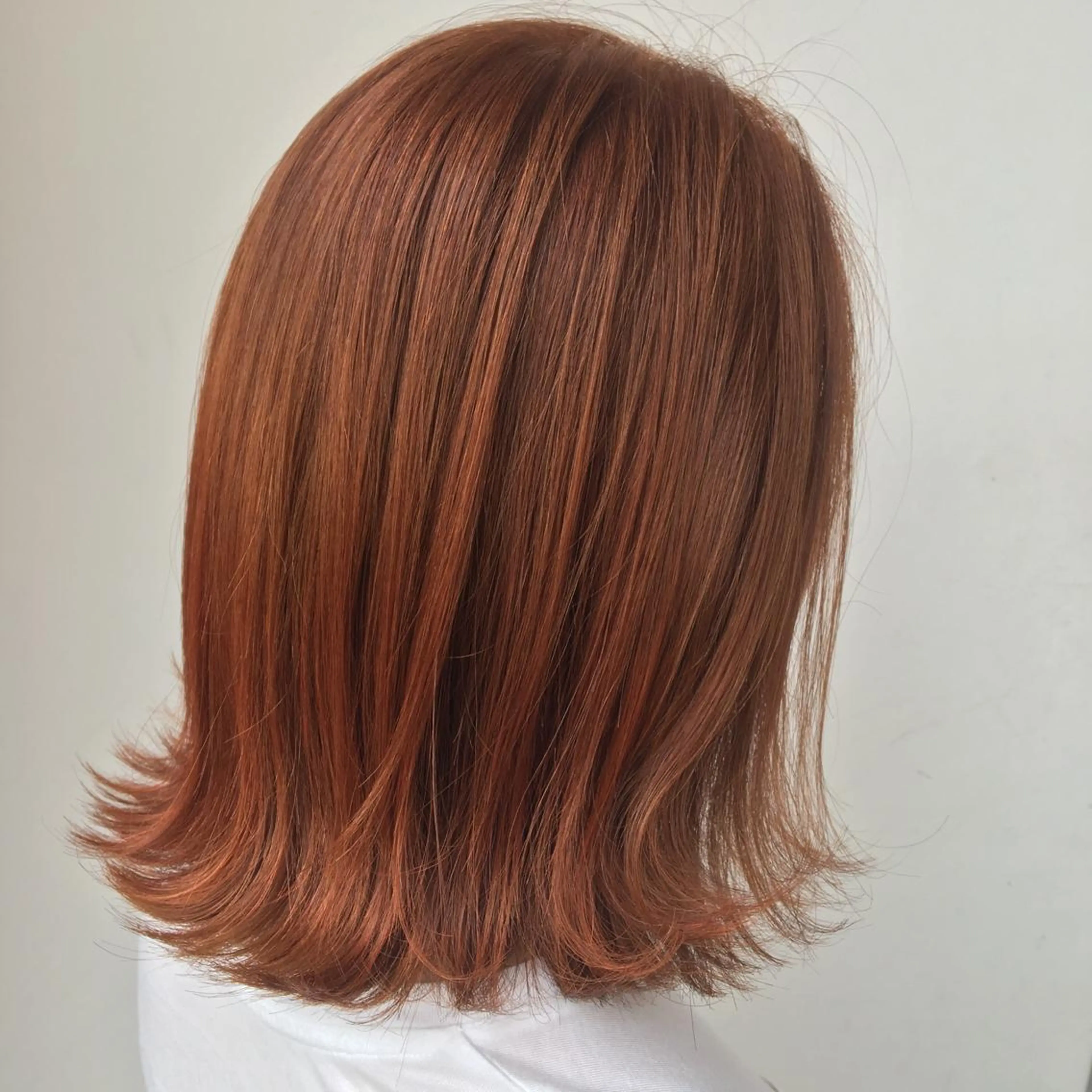 ミディアム カラー ブリーチ ケアカラー オレンジ トリートメント ヘアカラー ヘアケア・頭皮ケア デザインカラー/中田のヘアスタイル