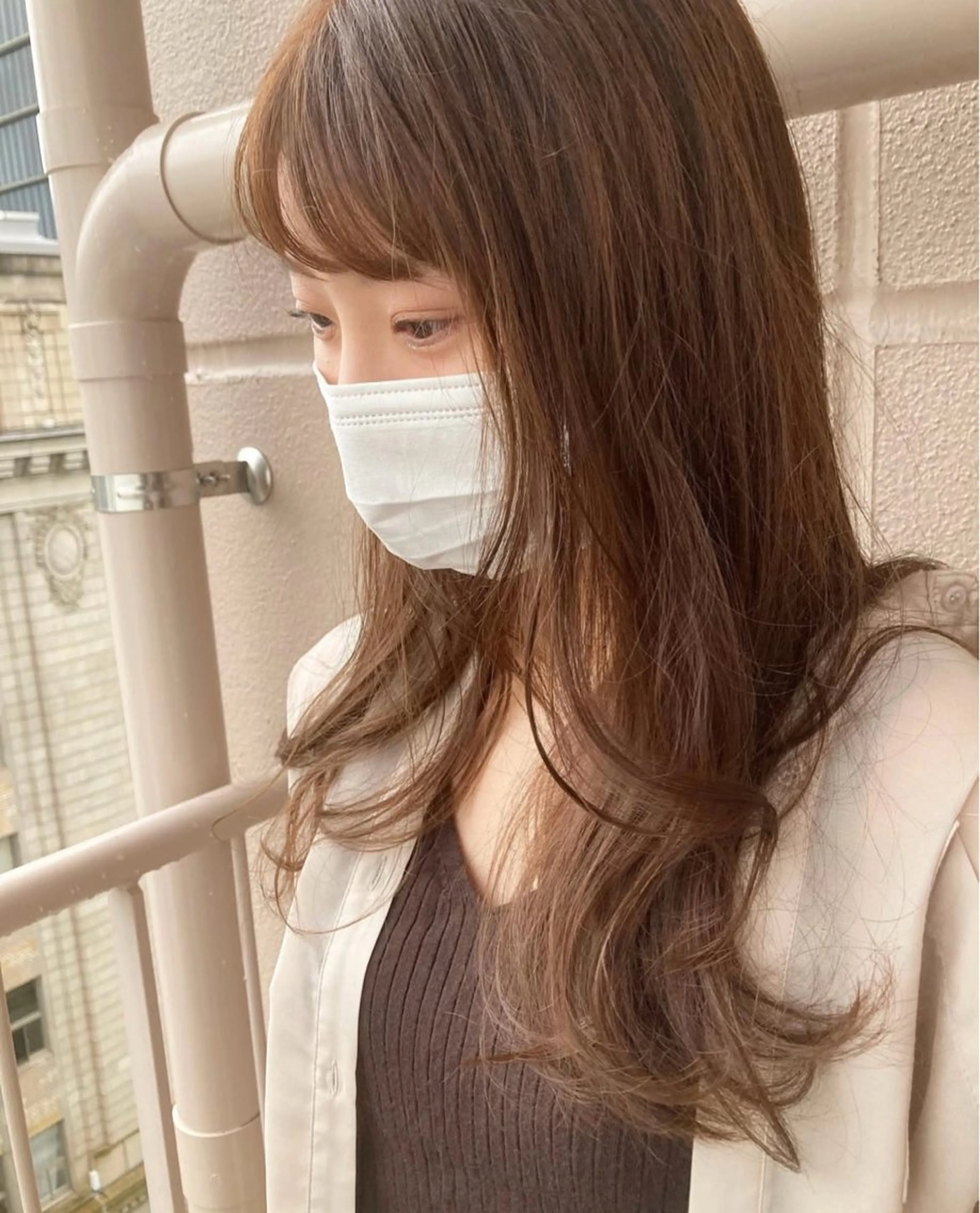 ロング カラー ブリーチ ブラウンカラー 透明感カラー ブリーチなしカラー ヘアカラー ...alley所属・Alley WAOのヘアスタイル