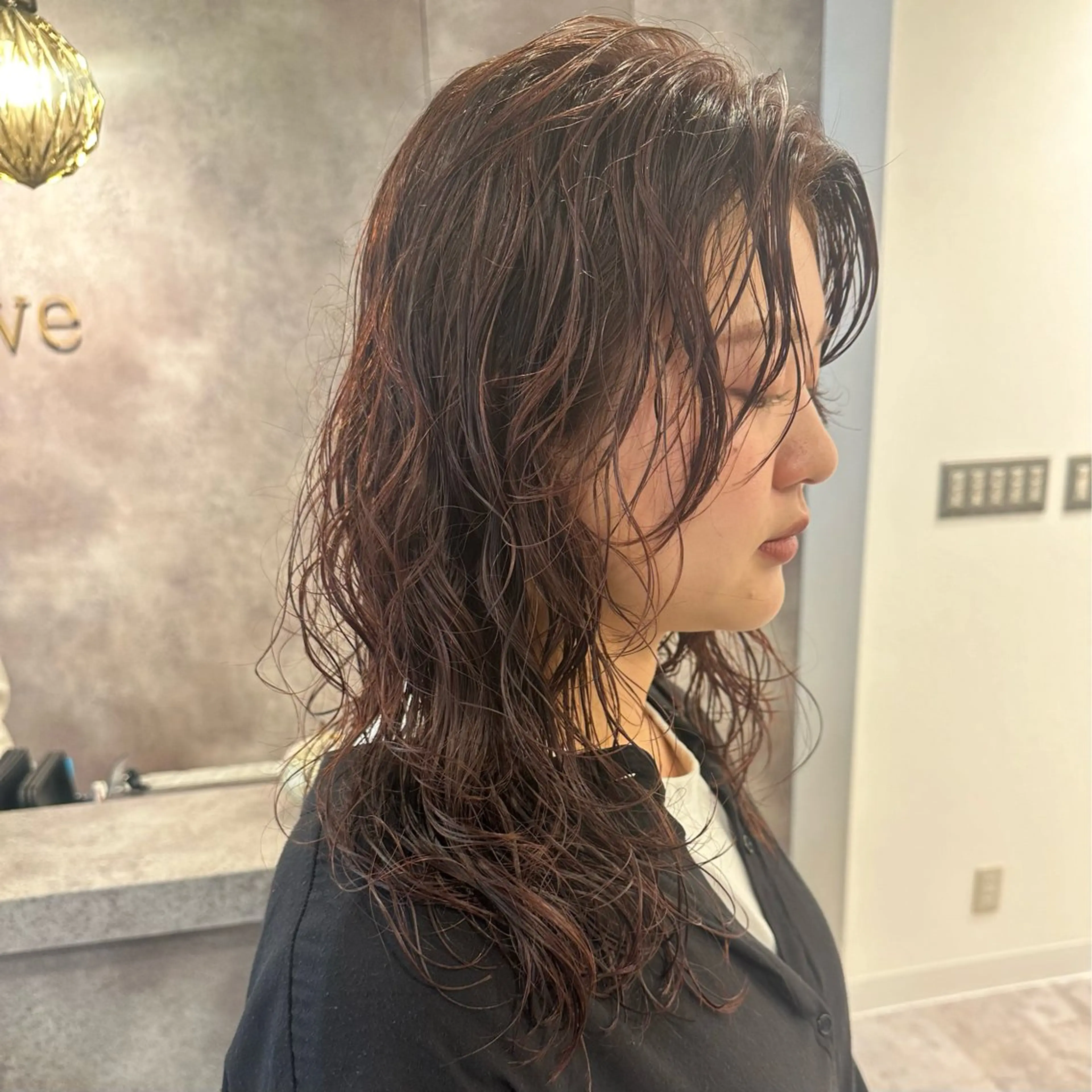 セミロング パーマ カット パーマ lelu所属・lelu / 佐々木のヘアスタイル