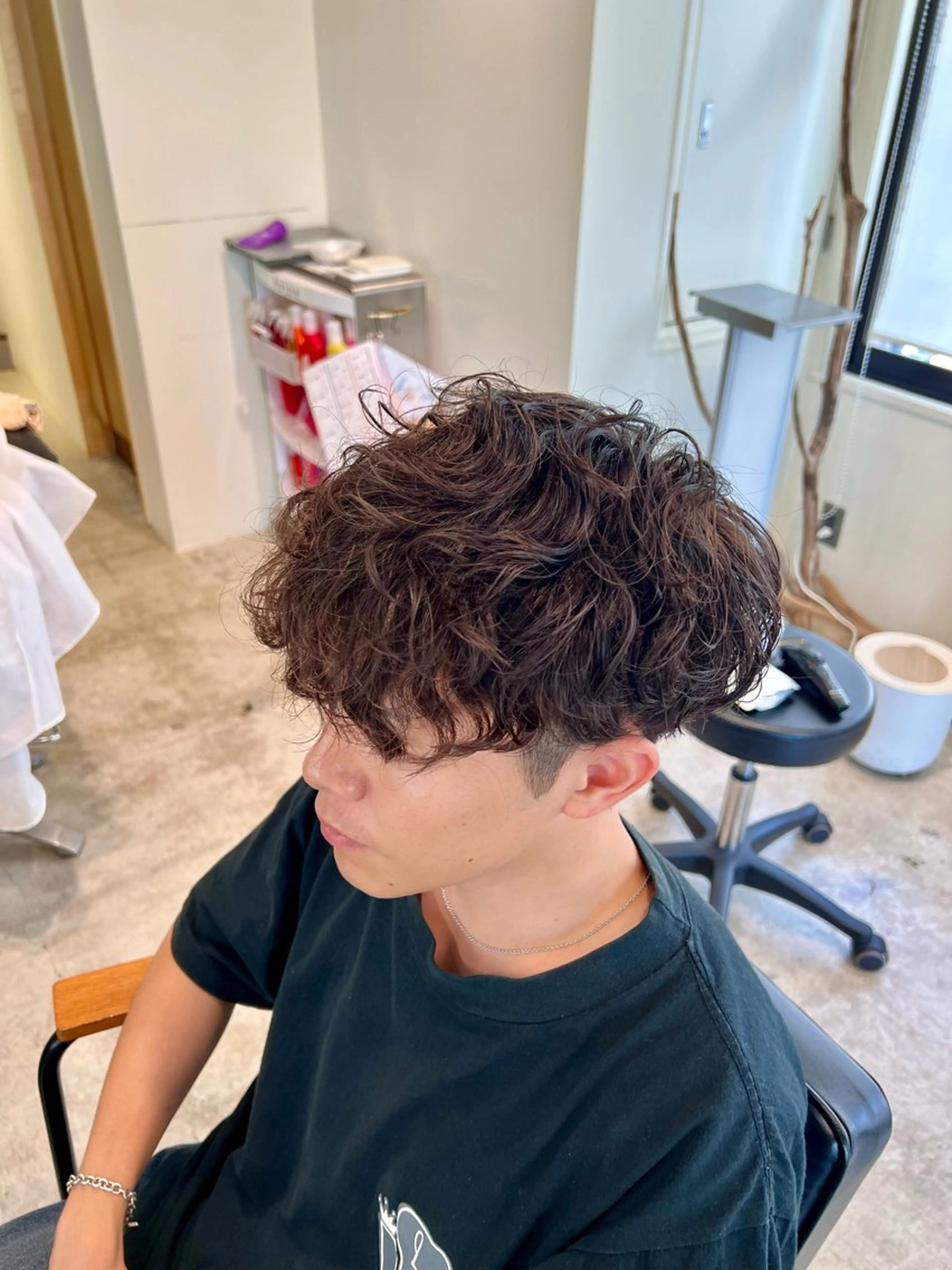 ショート パーマ メンズ メンズパーマ カット パーマ トリートメント メンズ/ケアパーマ/ 木澤 航のヘアスタイル