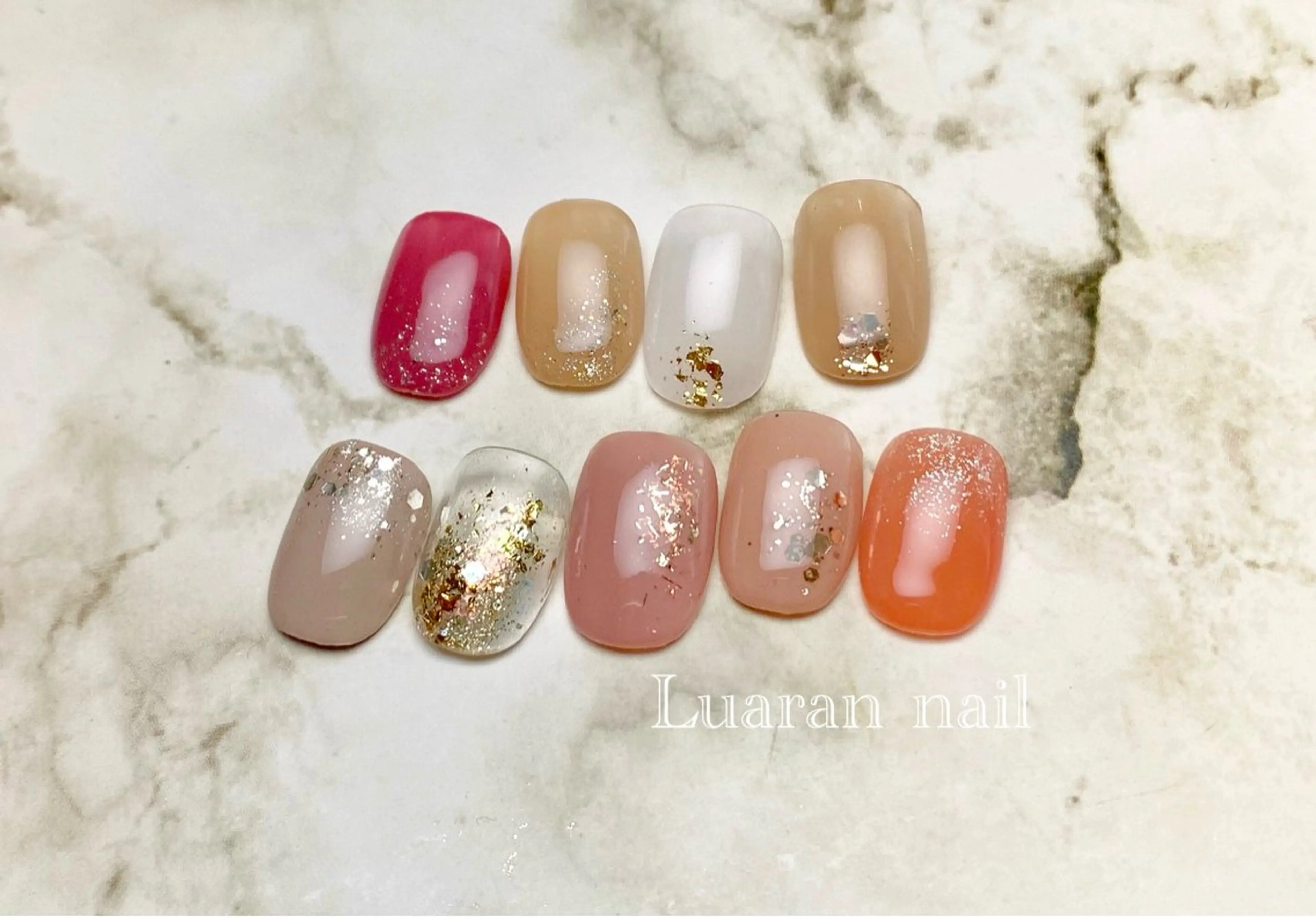 ネイル ストーンネイル ハンドネイル Luaran nailのネイルデザイン