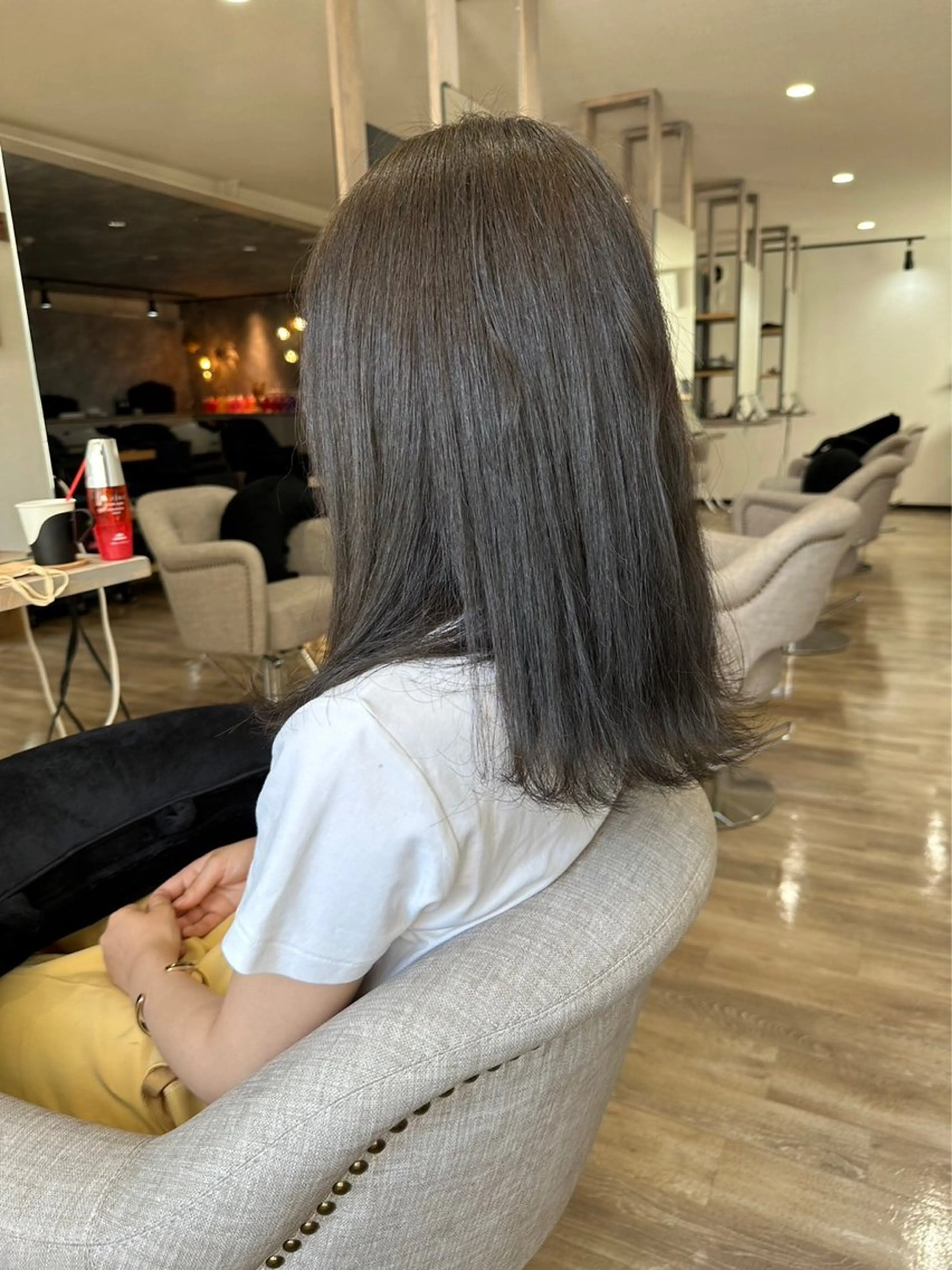 ミディアム カラー 透明感カラー ヘアカラー トリートメント ふわりhair💭 emo.中澤慶のヘアスタイル