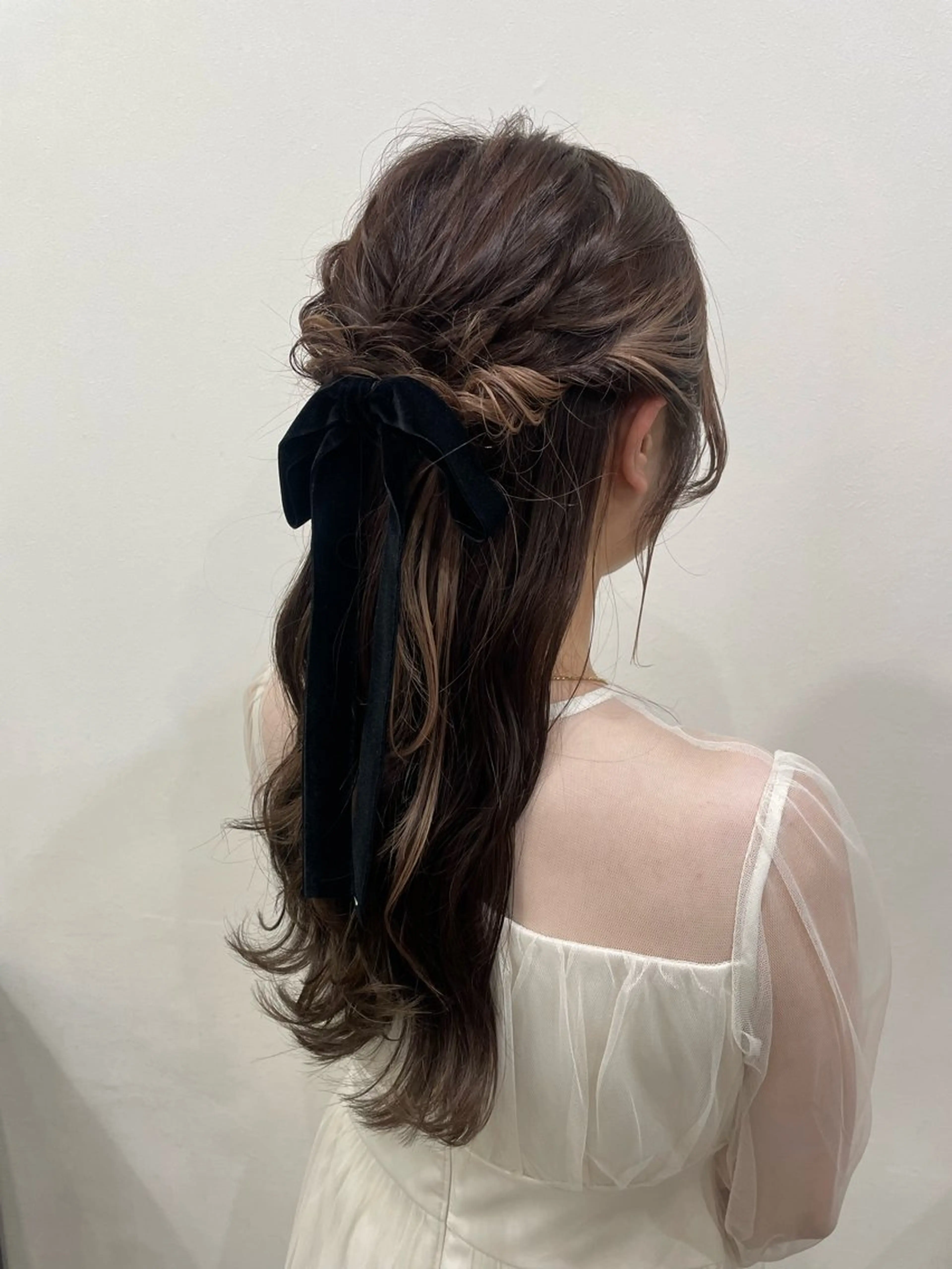 ロング ヘアアレンジ ヘアセット 韓国風パーマ/耳つぼ ヘアセット/みづきのヘアスタイル