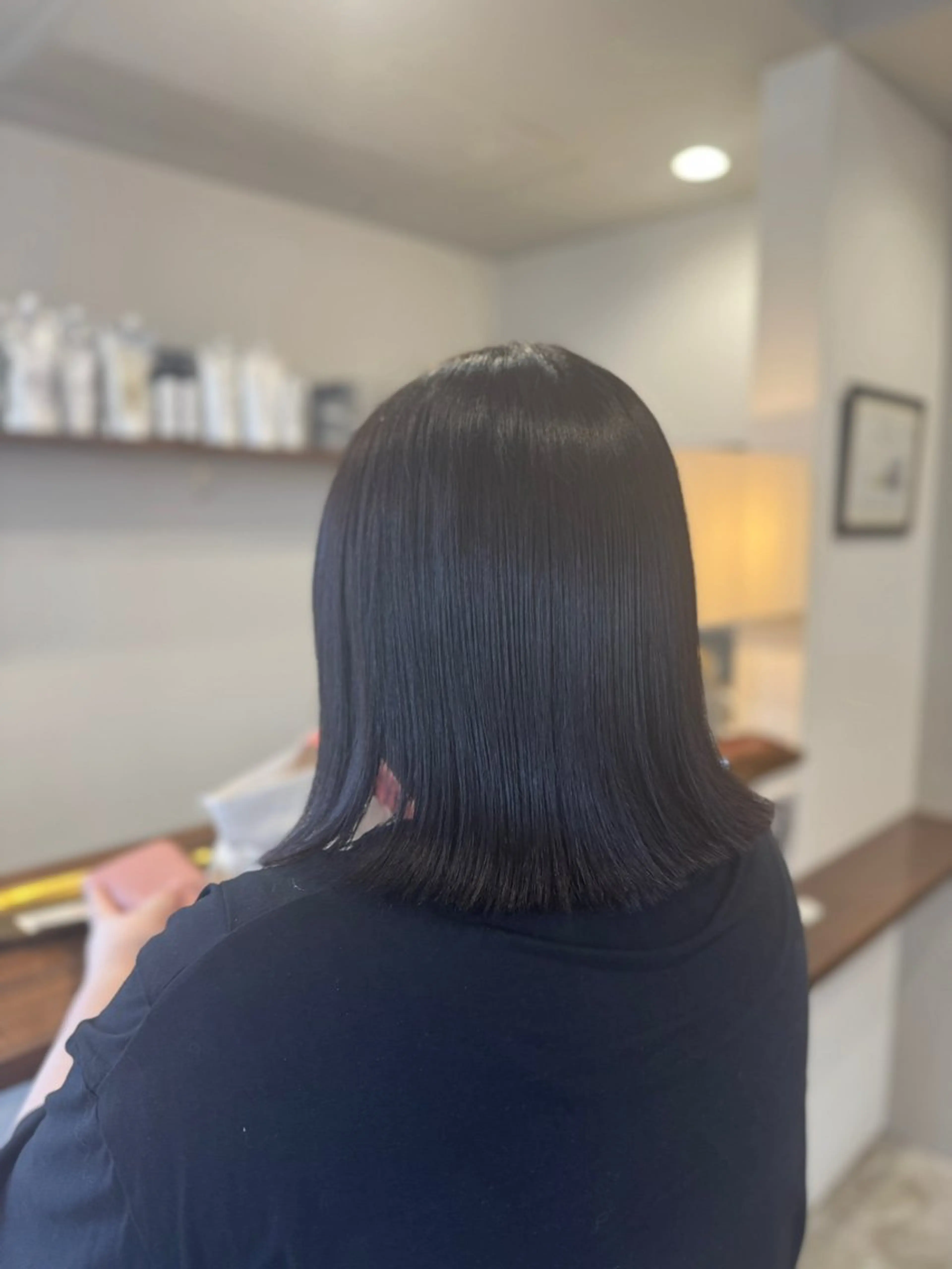 ミディアム カット ヘアカラー 中山 柚香のヘアスタイル