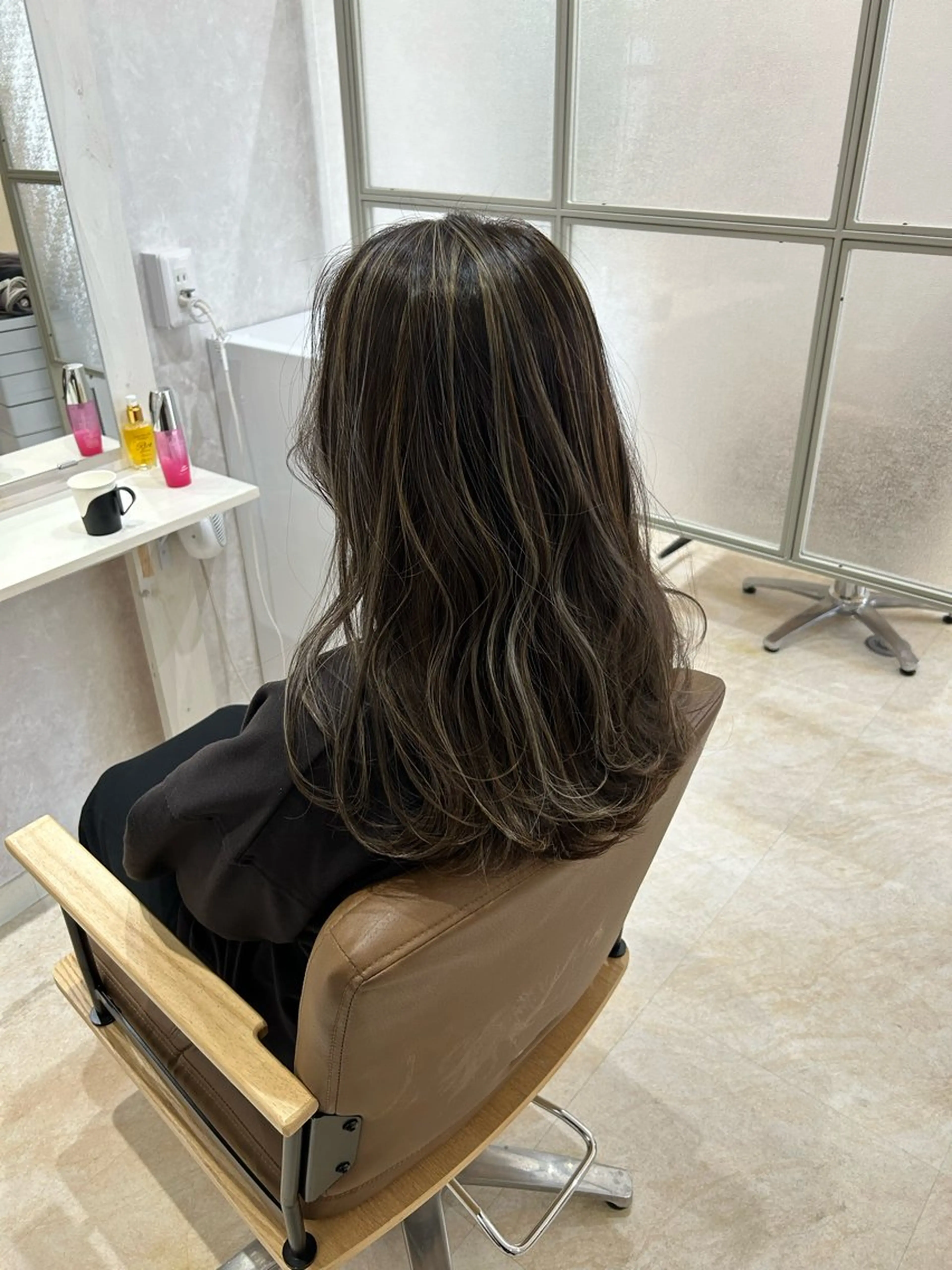 セミロング カラー ヘアカラー トリートメント 💙まこと💙艶 カラー(Rico)のヘアスタイル