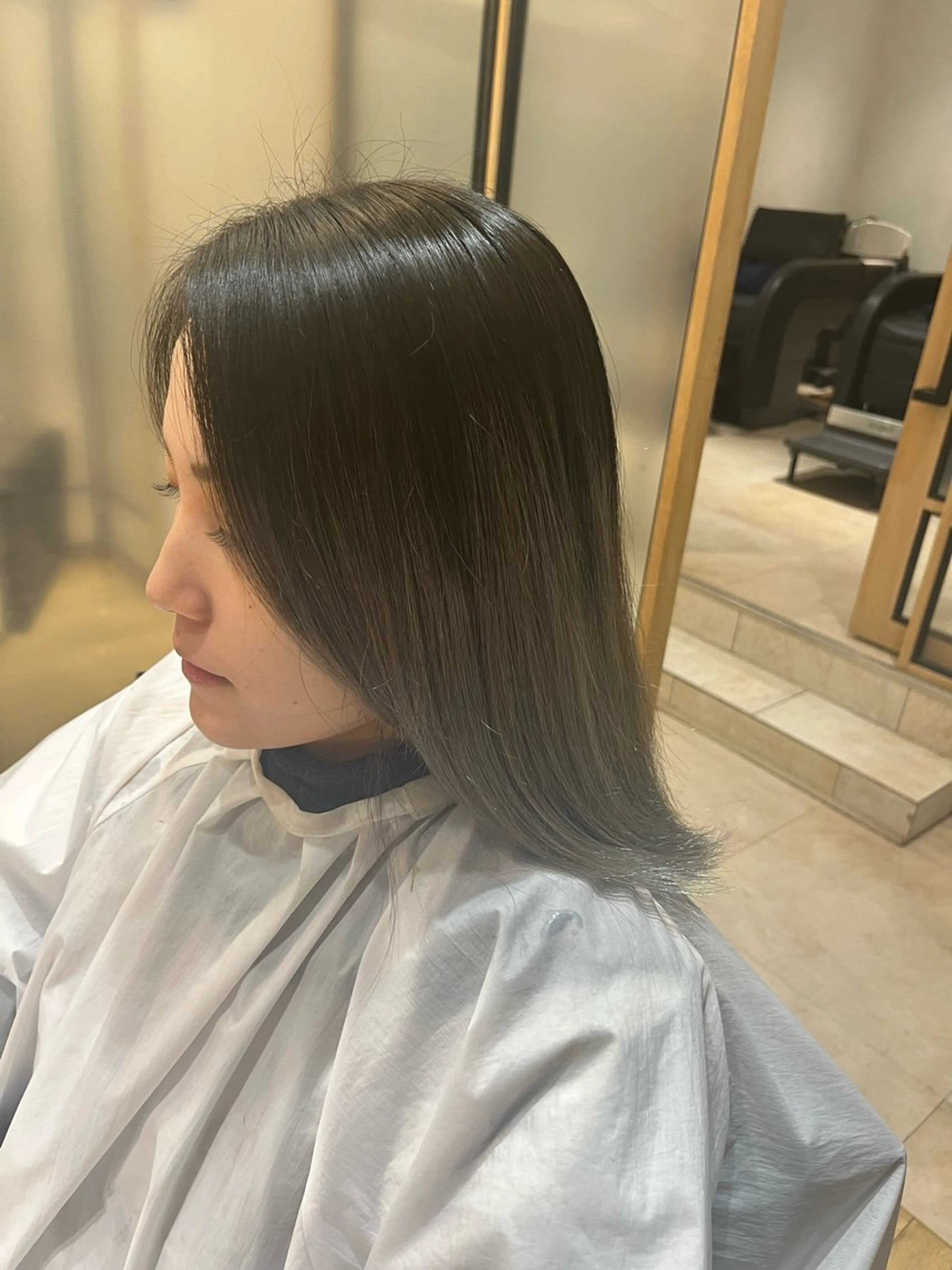 ミディアム カラー グラデーションカラー ヘアカラー たかしま あさひのヘアスタイル