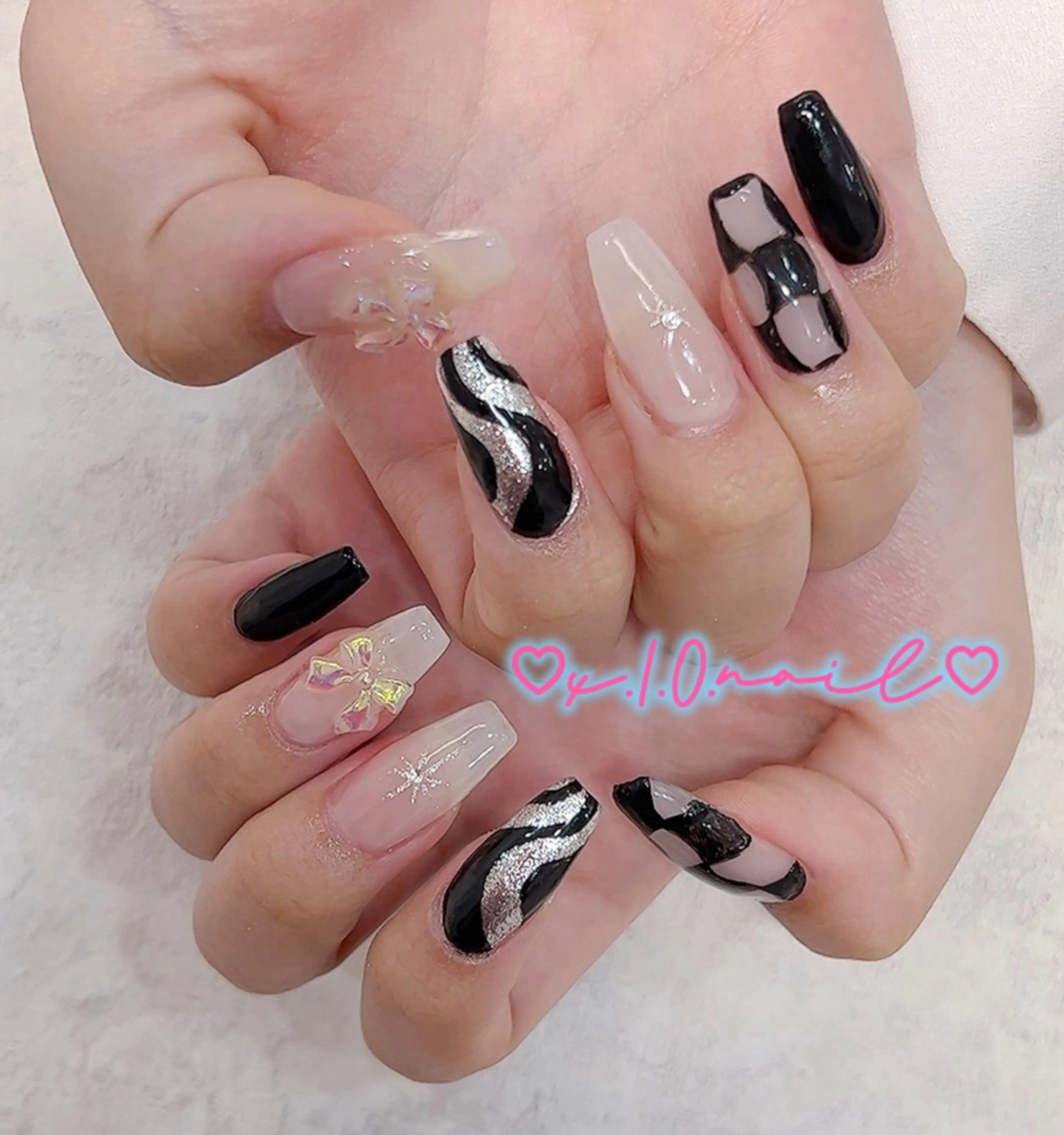 ネイル アニマル柄 アートネイル ニュアンスネイル ネイルチップ ハンドネイル x.1.0.nail ♡Cのネイルデザイン