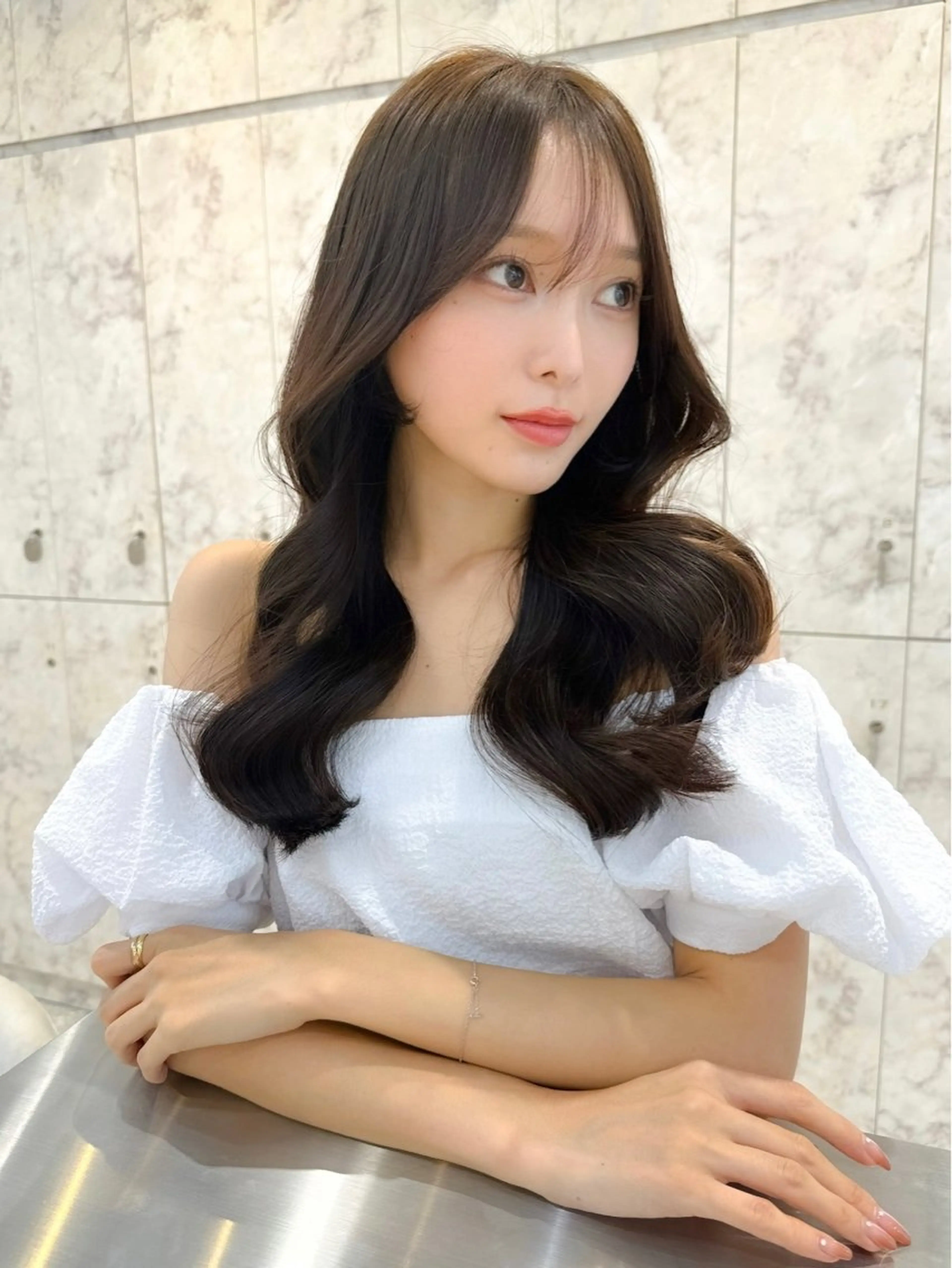 ロング カラー カット ヘアカラー トリートメント ヘッドスパ 髪質改善サロン Sea shinjuku 新宿南口【シー　シンジュク】所属・髪質改善/韓国ヘア レイヤー/新宿/ロミのヘアスタイル