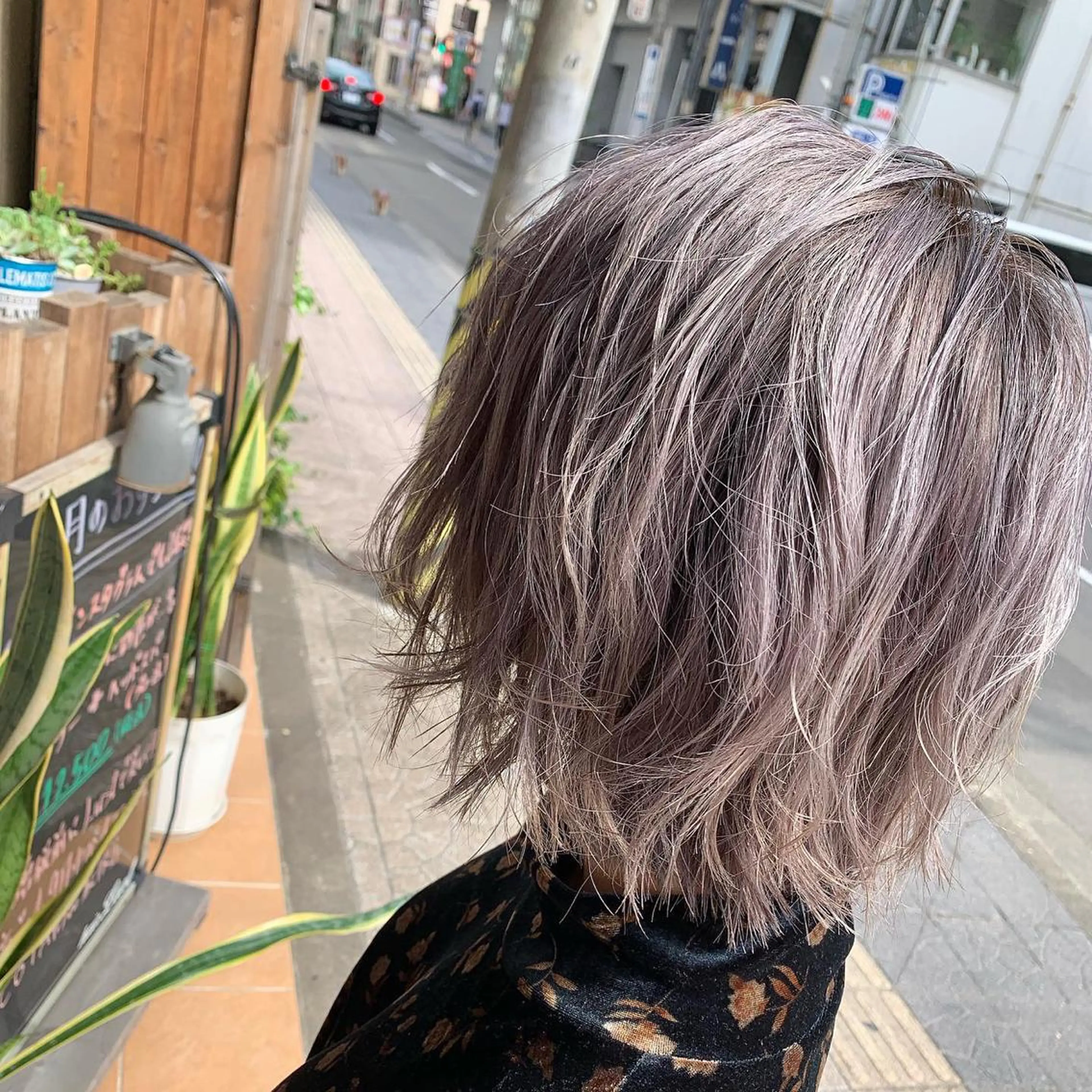 カラー アッシュ ラベンダーカラー ラベンダーアッシュ yoshi (高橋福博)のヘアスタイル