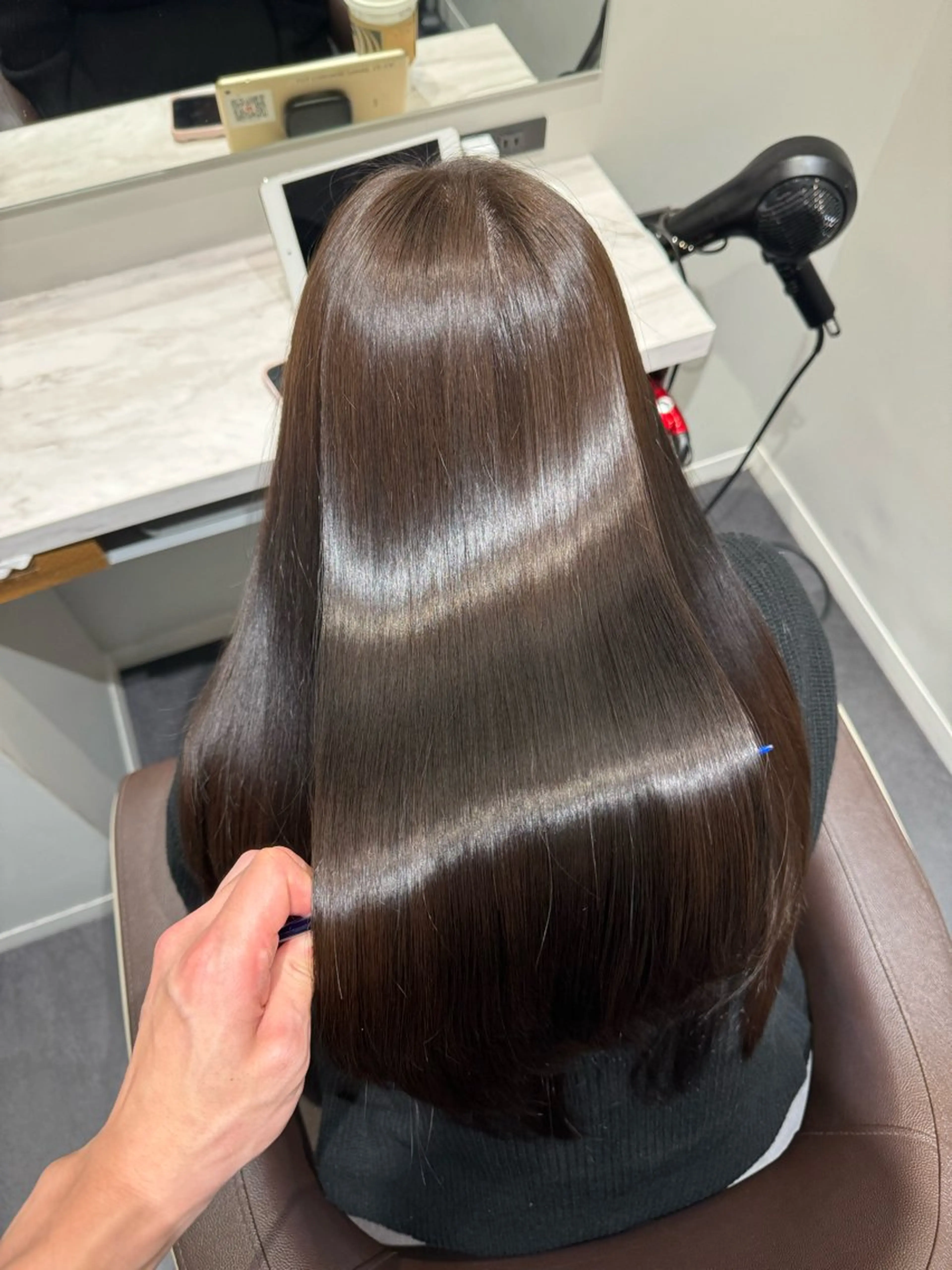 ロング カラー 髪質改善 韓国風ヘア トリートメント 酸性ストレート 酸熱トリートメント カット ヘアカラー 縮毛矯正 トリートメント SALOWIN east店6F所属・TAKUMI 【美髪特化】のヘアスタイル