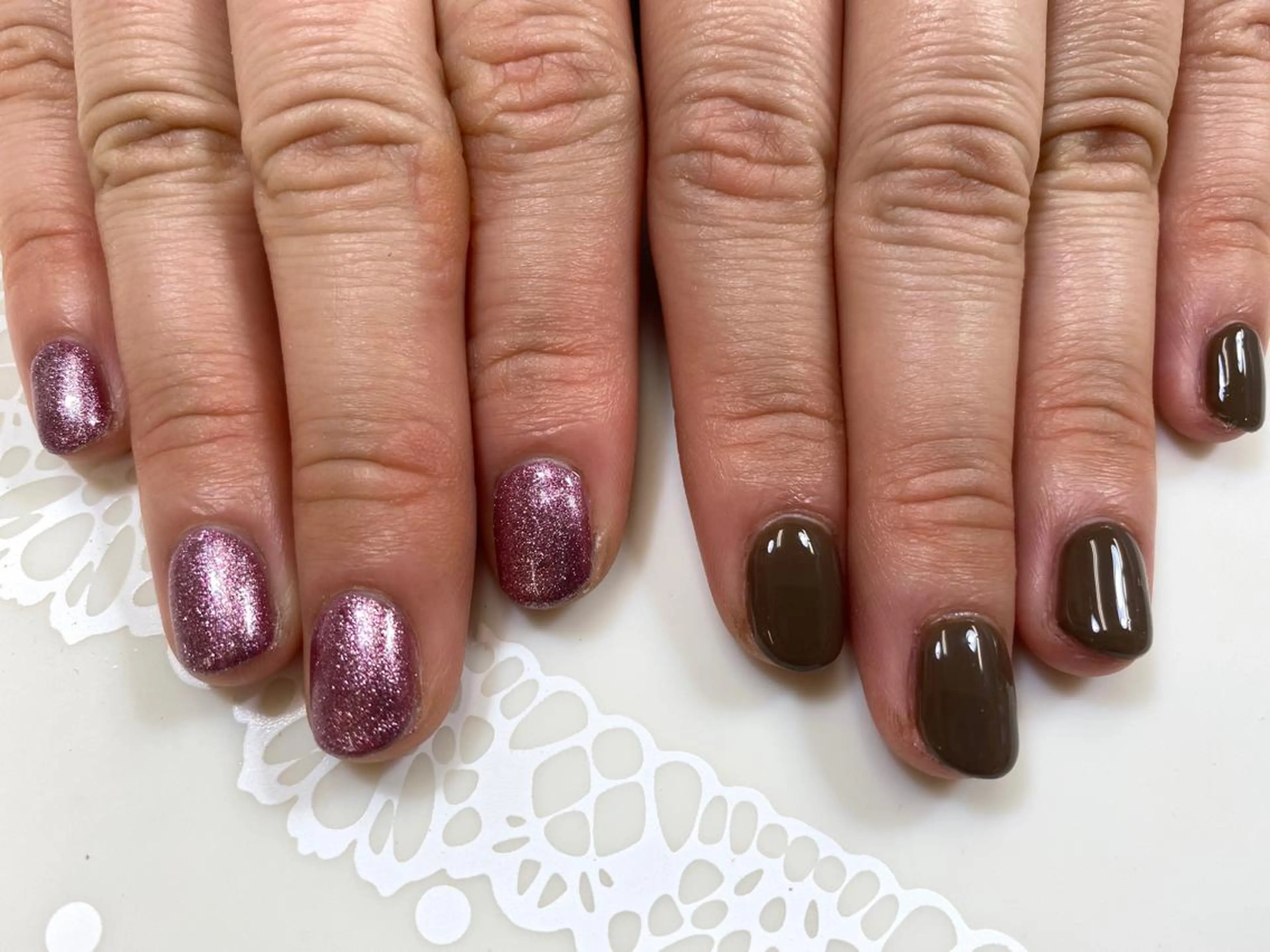 ネイル ワンカラーネイル 巻き爪補正 Umber　Miyaのネイルデザイン