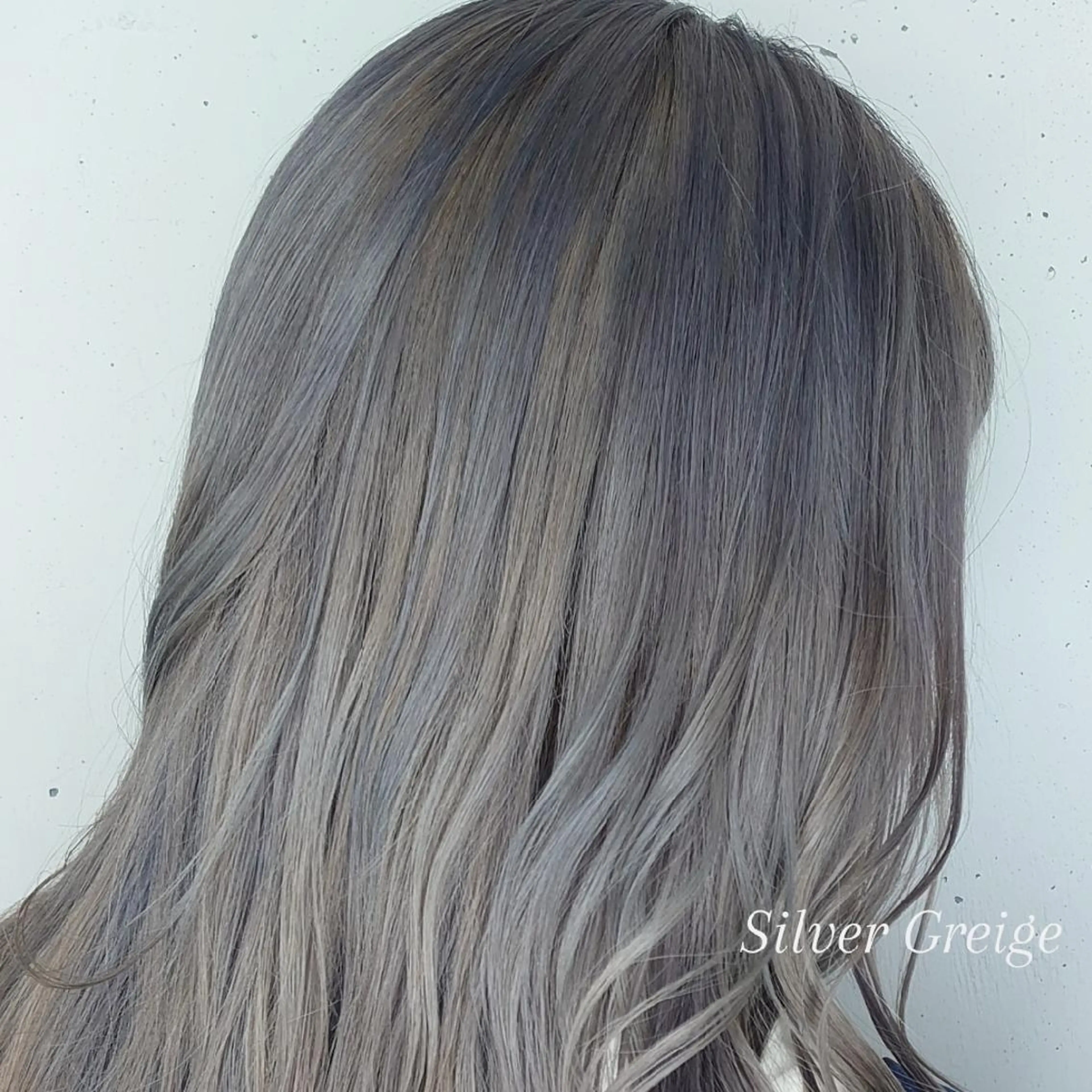 セミロング カラー ブリーチ グレージュ シルバー シルバーグレージュ ヘアカラー E Komo hair所属・Wow❕E Komo hair 永井一輝のヘアスタイル