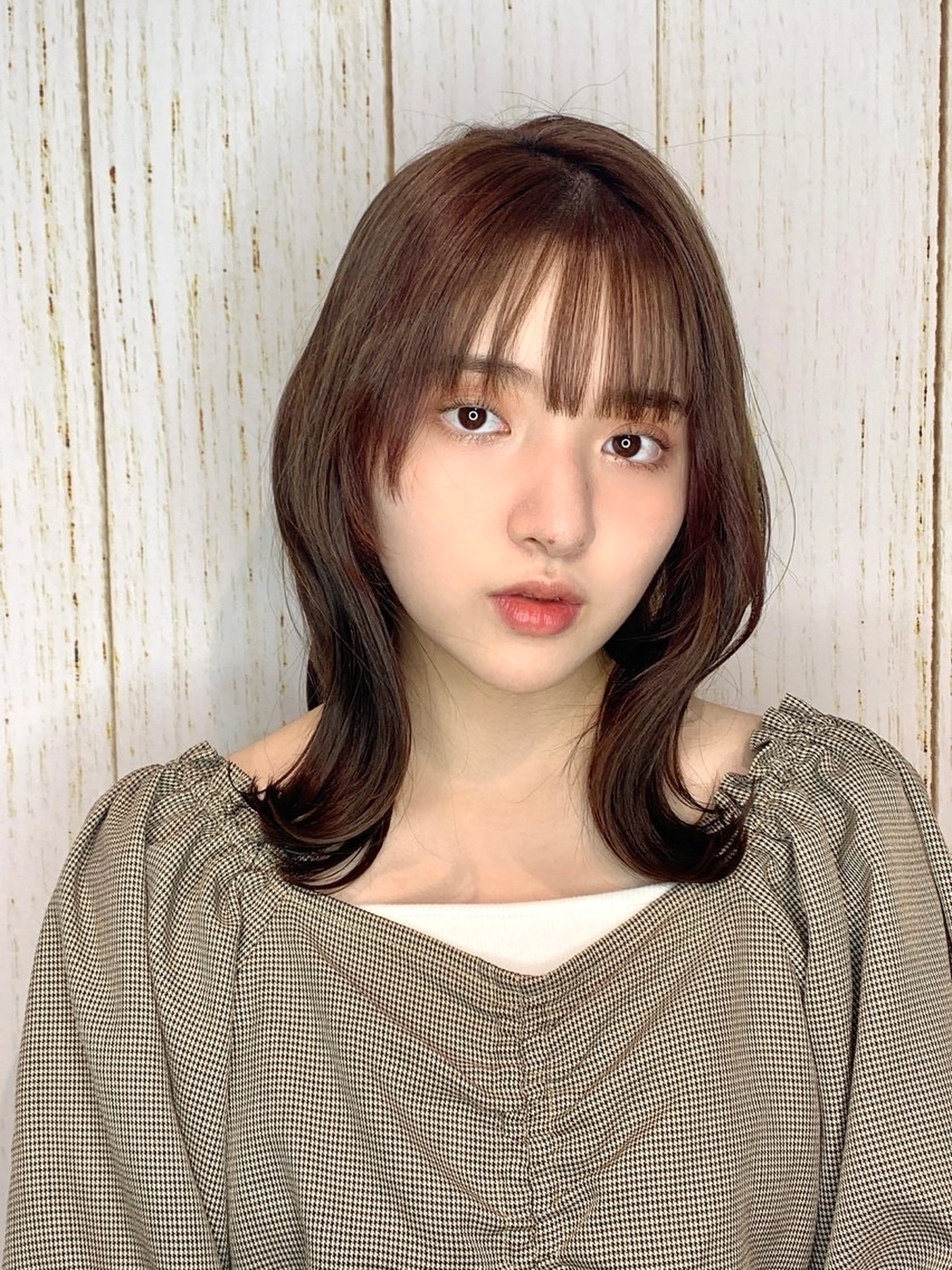 ミディアム 🦋ミルクティーベー ジュ🦋mayukiのヘアスタイル