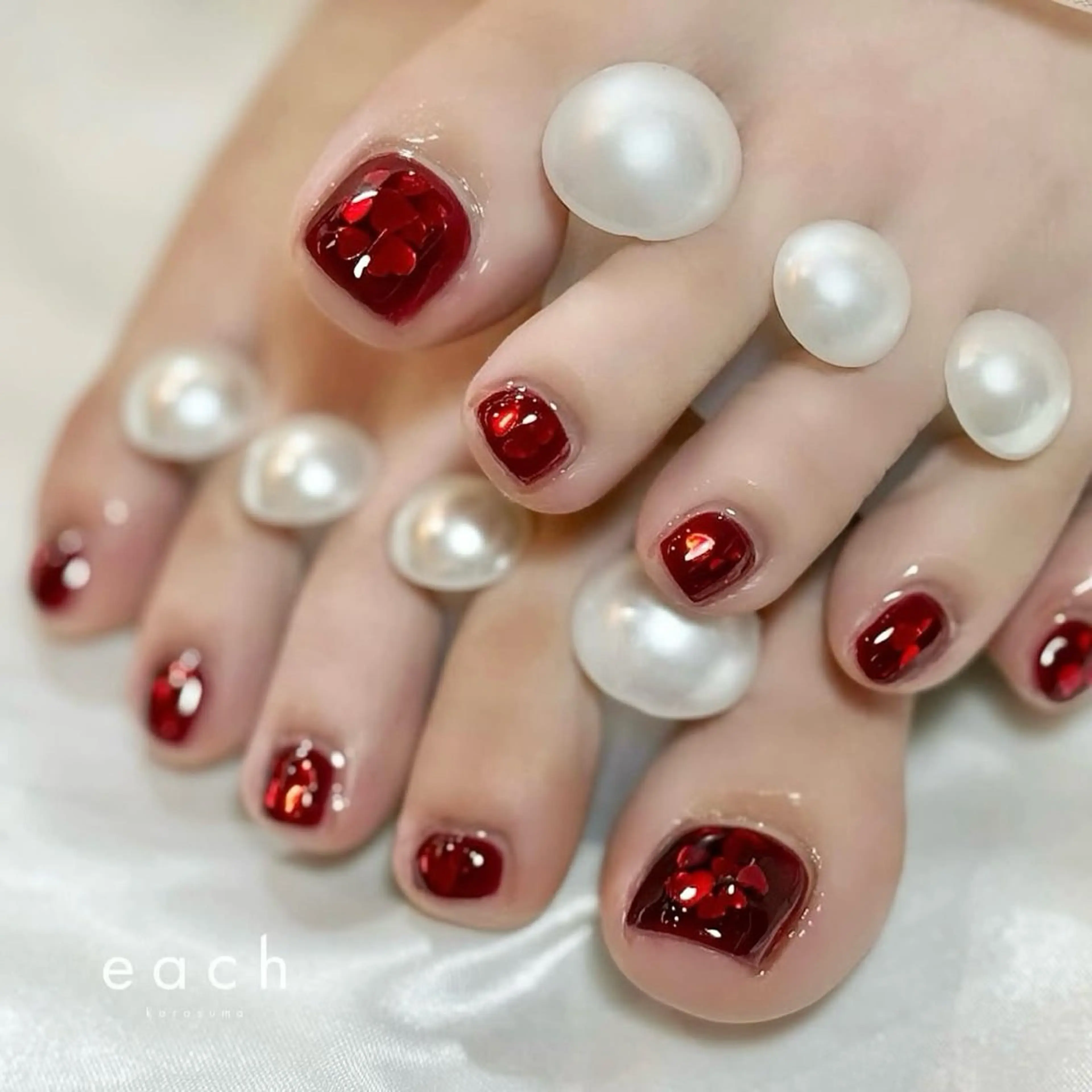 ネイル アートネイル フットネイル each kiyokaのネイルデザイン